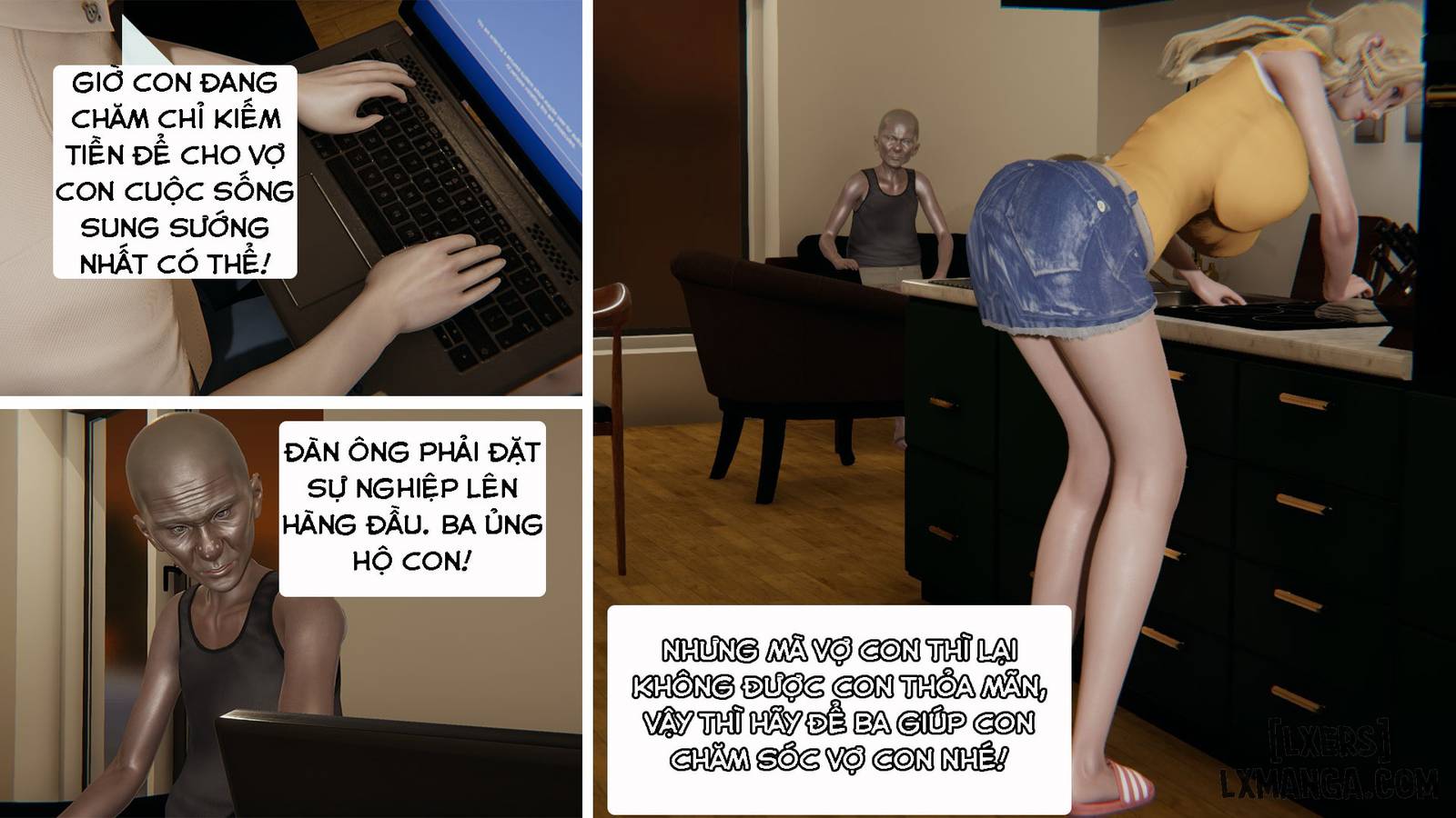 HentaiVN.net - Ảnh 23 - Sự trả thù của người vợ - Chương 11 - Bị bố chồng cưỡng hiếp [Phần 3 - END]