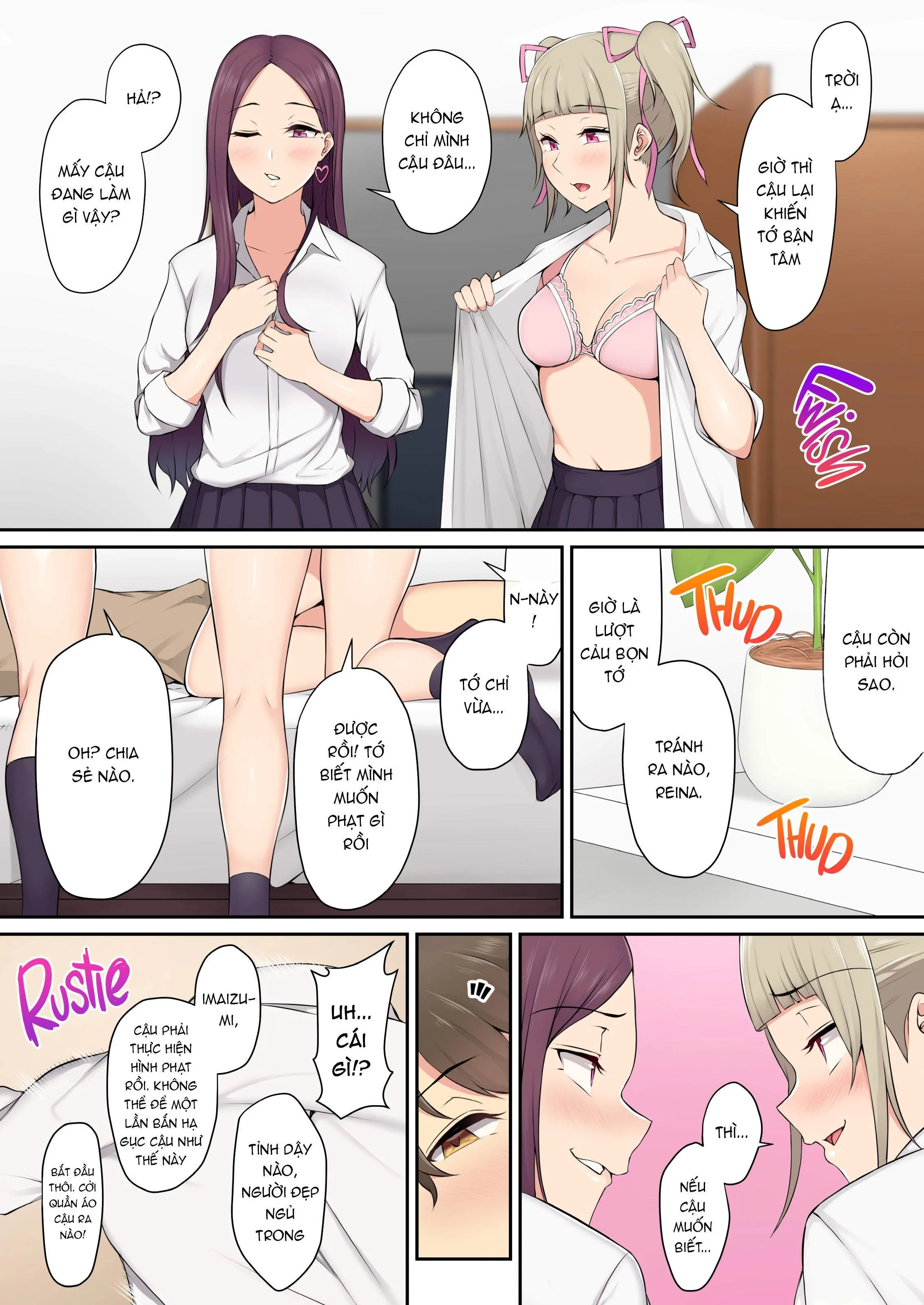 HentaiVN.net - Ảnh 23 - Imaizumi đưa cả bầy Gyaru về nhà mình - Chap 1
