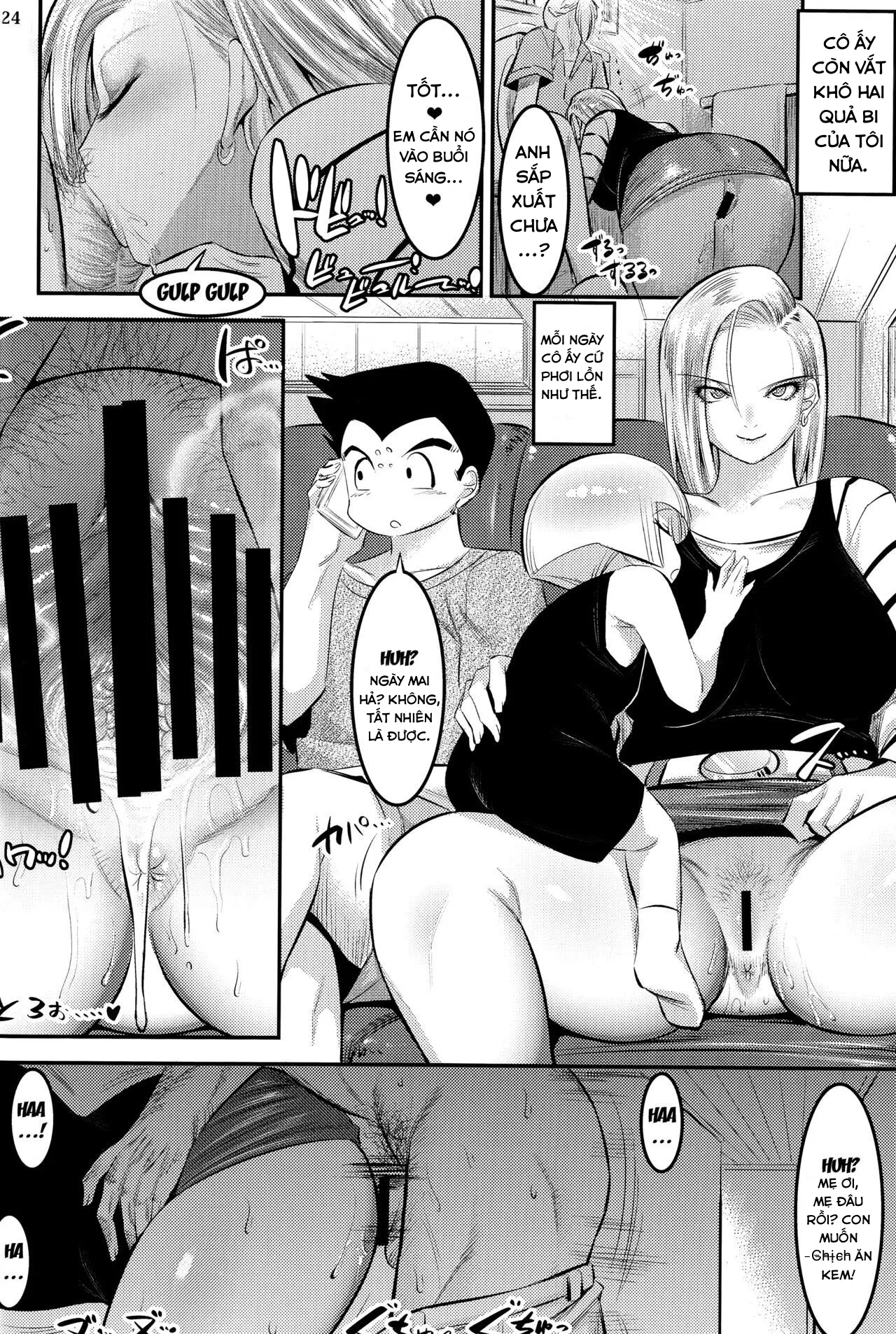 HentaiVN.net - Ảnh 23 - A Story About How Android 18 Squeezes Me Dry Everyday (Dragon Ball Z) [18号に毎日無理やりザーメン搾り取られる本 (ドラゴンボールZ)] - Oneshot