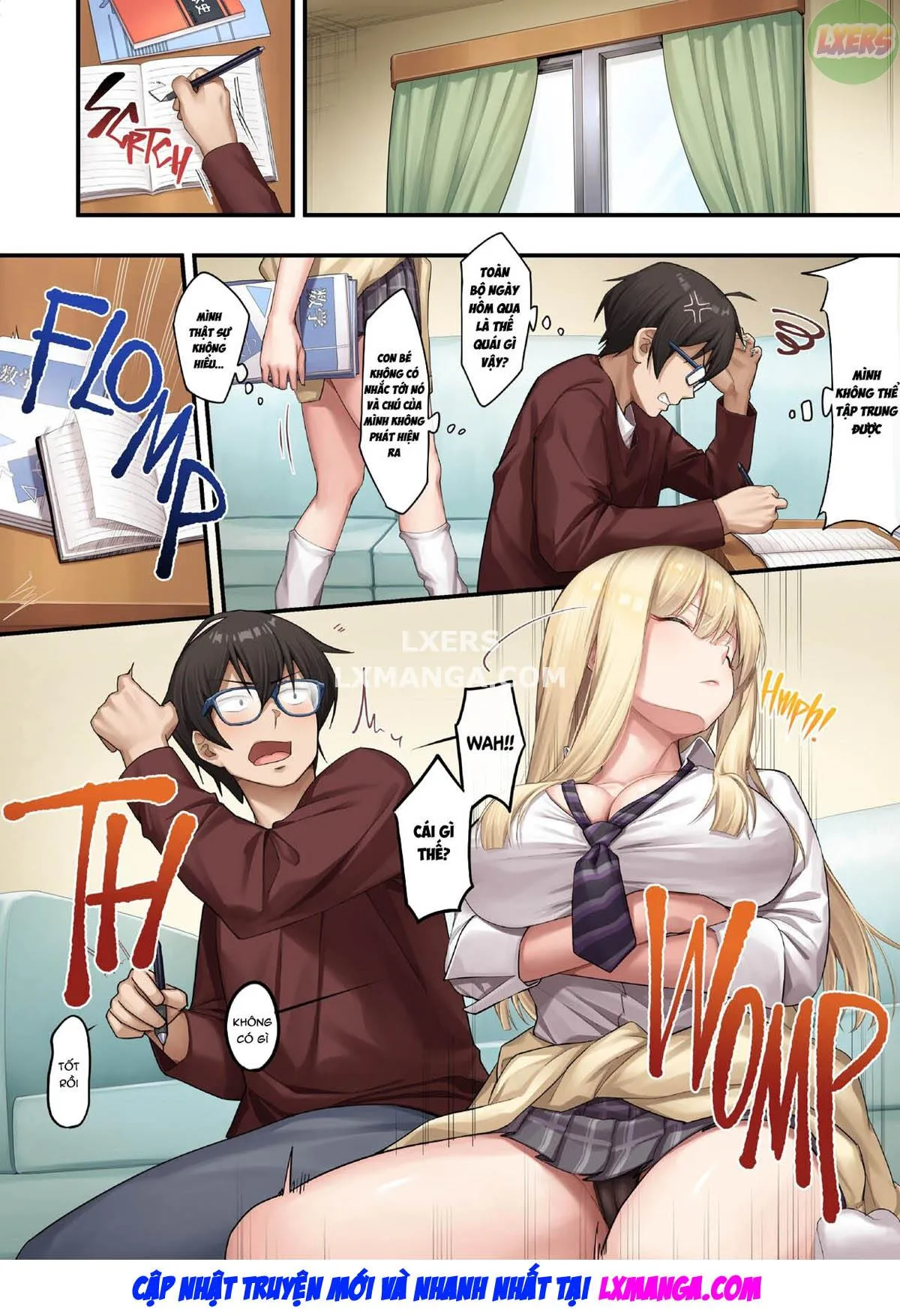 HentaiVN.net - Ảnh 24 - Home Lessons With Sexy Gyarus - Oneshot