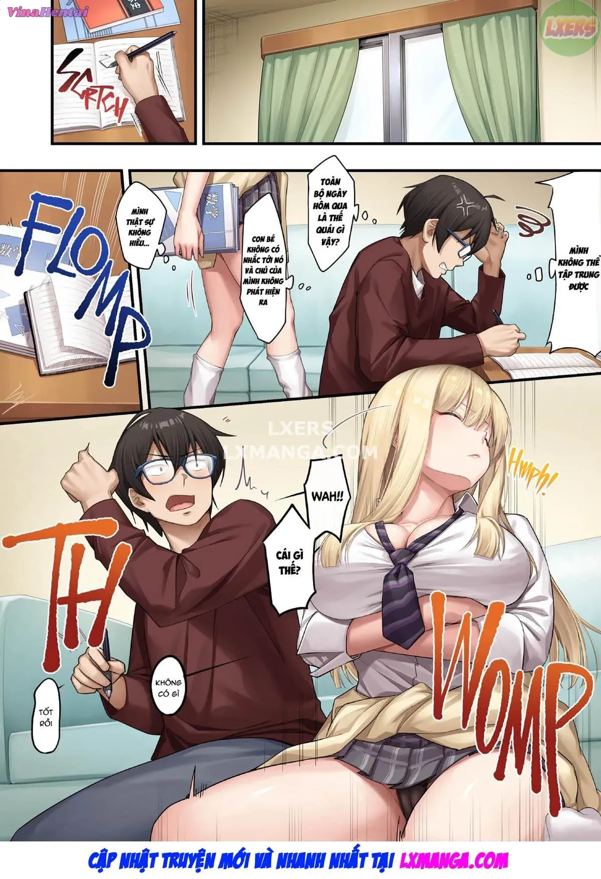 HentaiVN.net - Ảnh 24 - Home Lessons With Sexy Gyarus - Chap 1