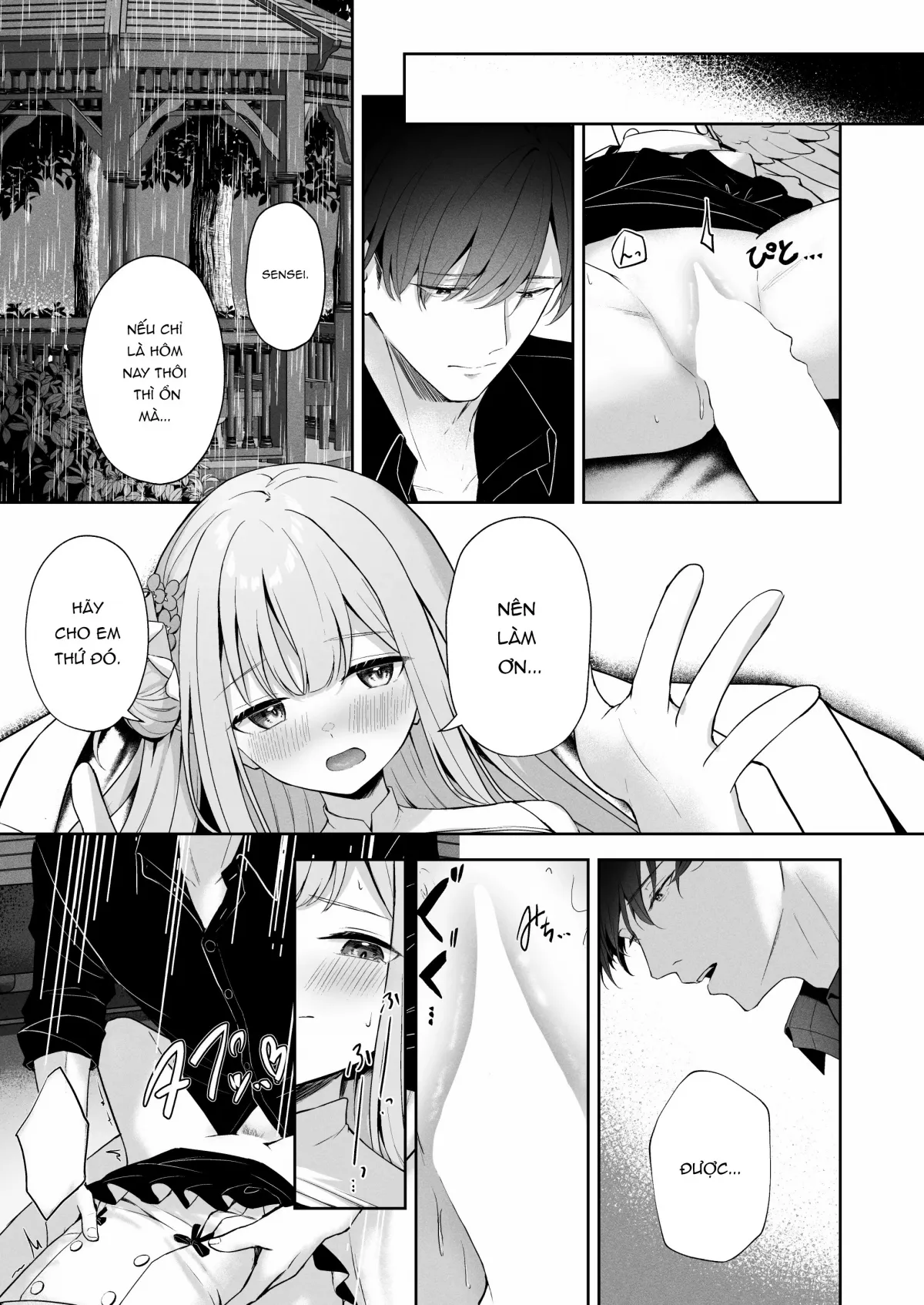 HentaiVN.net - Ảnh 24 - Tia nắng của khuyết trăng [Mikazuki no Pierce Hole; Pierce Hole of The Cresent Moon] - Oneshot