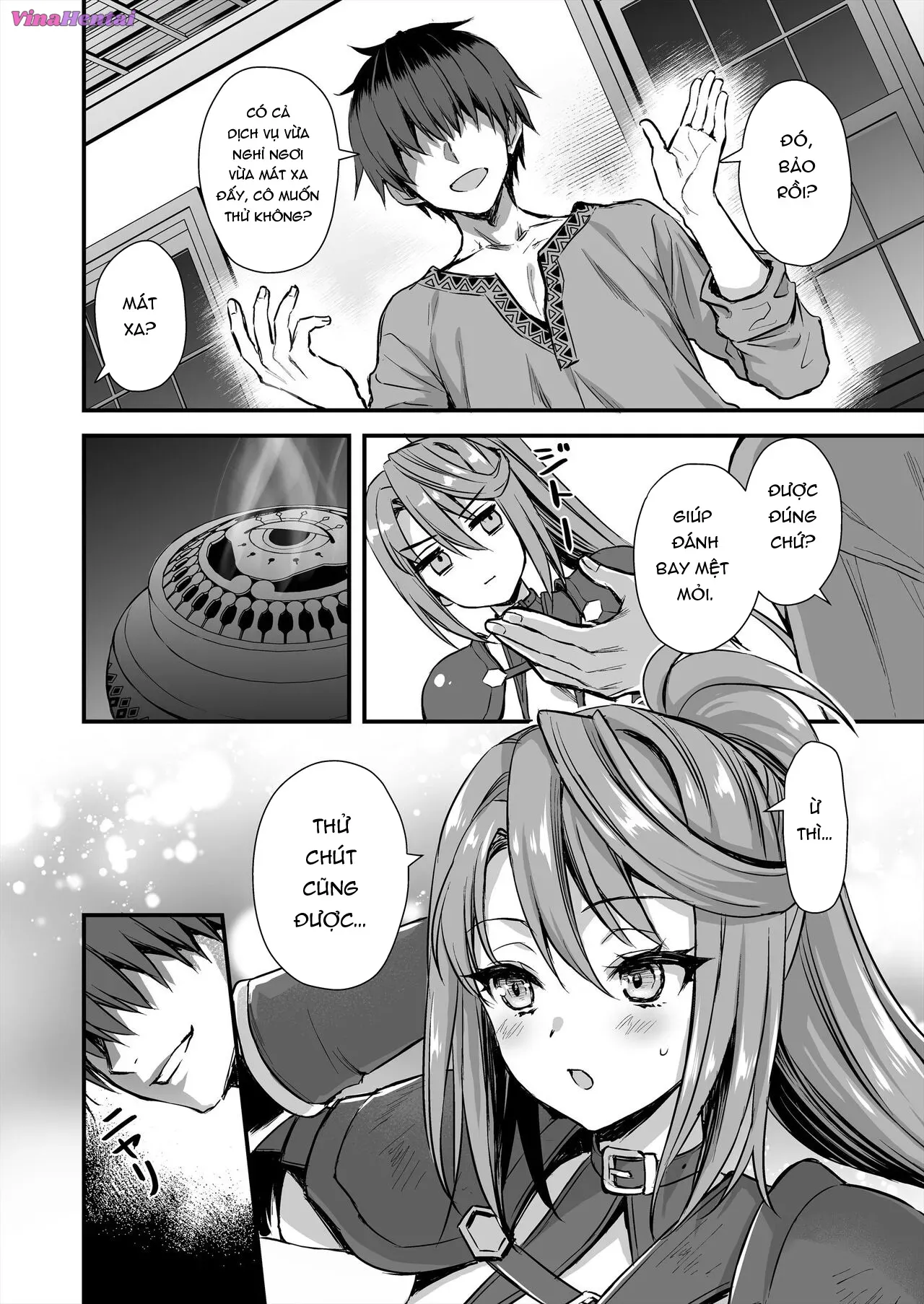HentaiVN.net - Ảnh 25 - Để mắt đến nàng Elf nóng bỏng ở thế giới khác - Chap 7