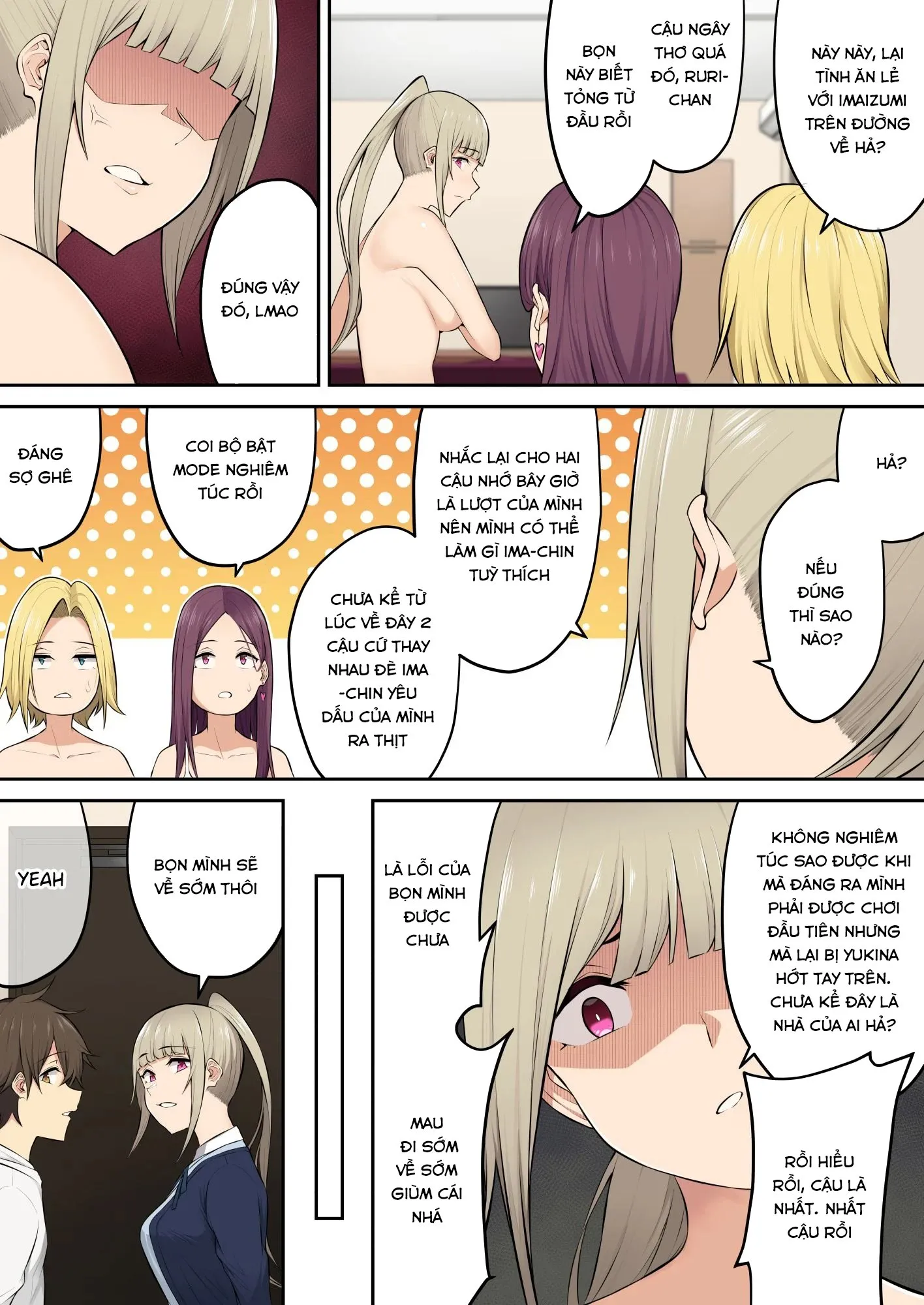 HentaiVN.net - Ảnh 25 - Imaizumi đưa cả bầy Gyaru về nhà mình - Chap 4.1