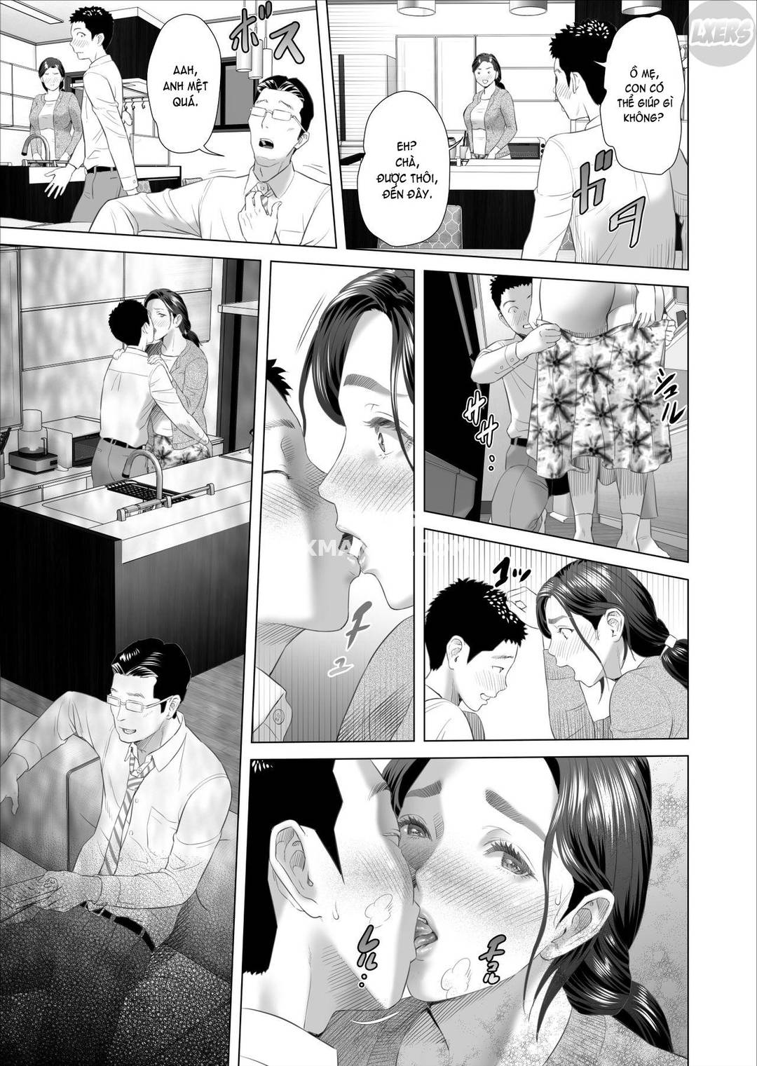 HentaiVN.net - Ảnh 27 - Kinjo Yuuwaku Musuko ni Otto no Soba de Dakareru Haha Hen - Chap 2