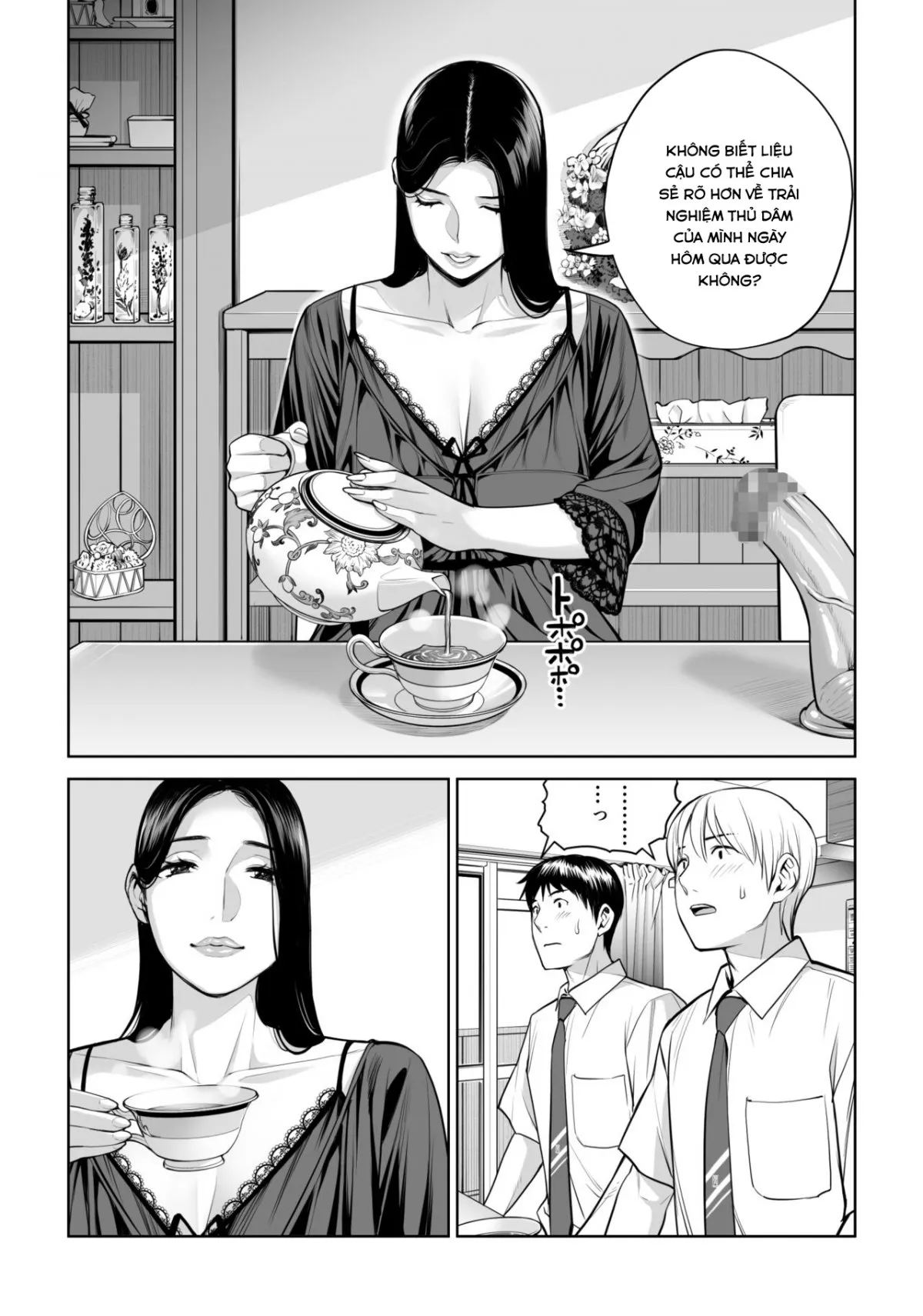 HentaiVN.net - Ảnh 26 - Kurokami Onna no Fudeoroshi ~Himitsu no Heya de Nakadashi Sasete Ageru wa~ - Oneshot