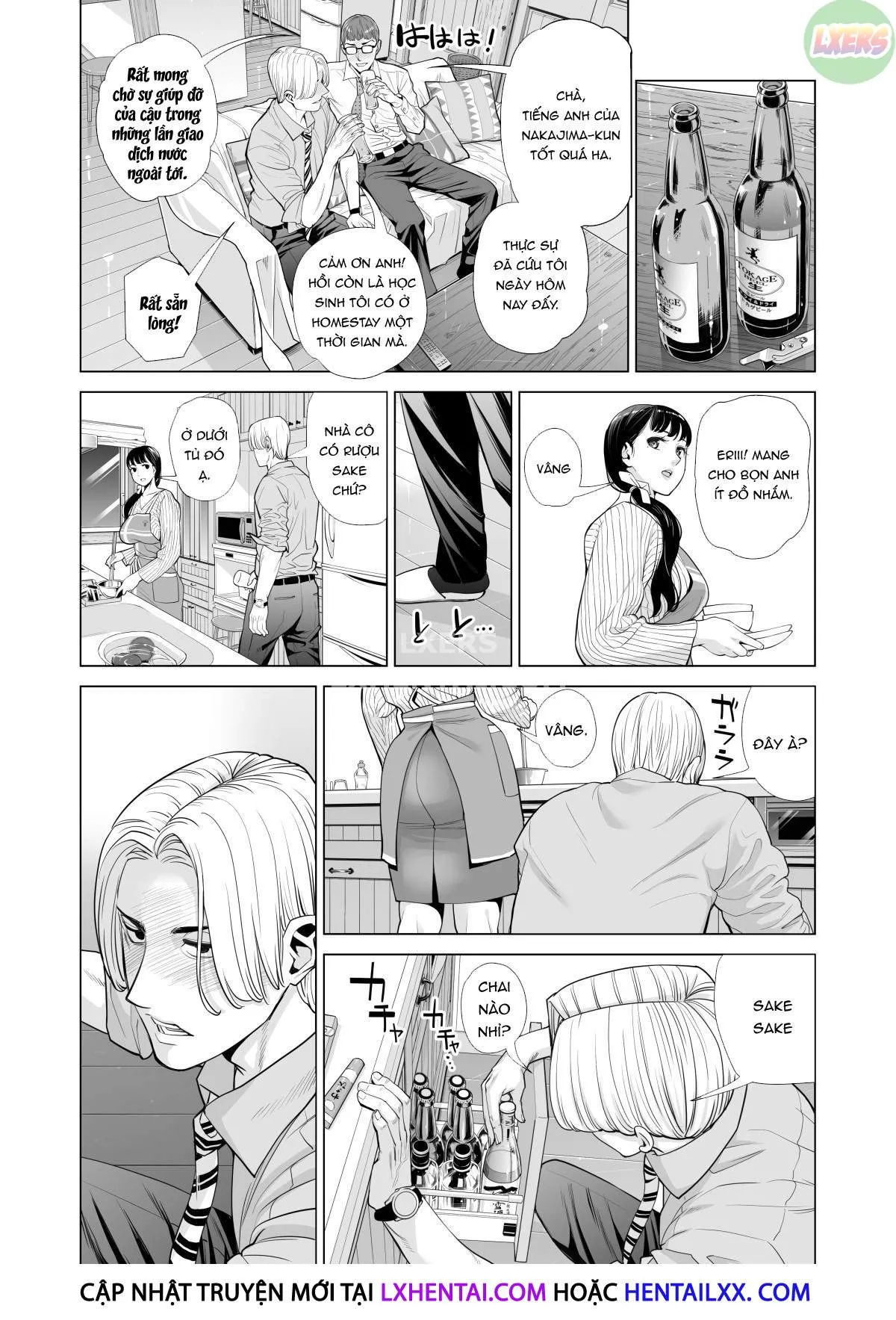 HentaiVN.net - Ảnh 26 - A Housewife Stolen By A Coworker Besides Her Blackout Drunk Husband [Tsukiyo No Midare Zake (Zenpen) Moonlit Intoxication; Tsukiyo No Midare Zake (Kouhen) Moonlit Intoxication] - Chap 1