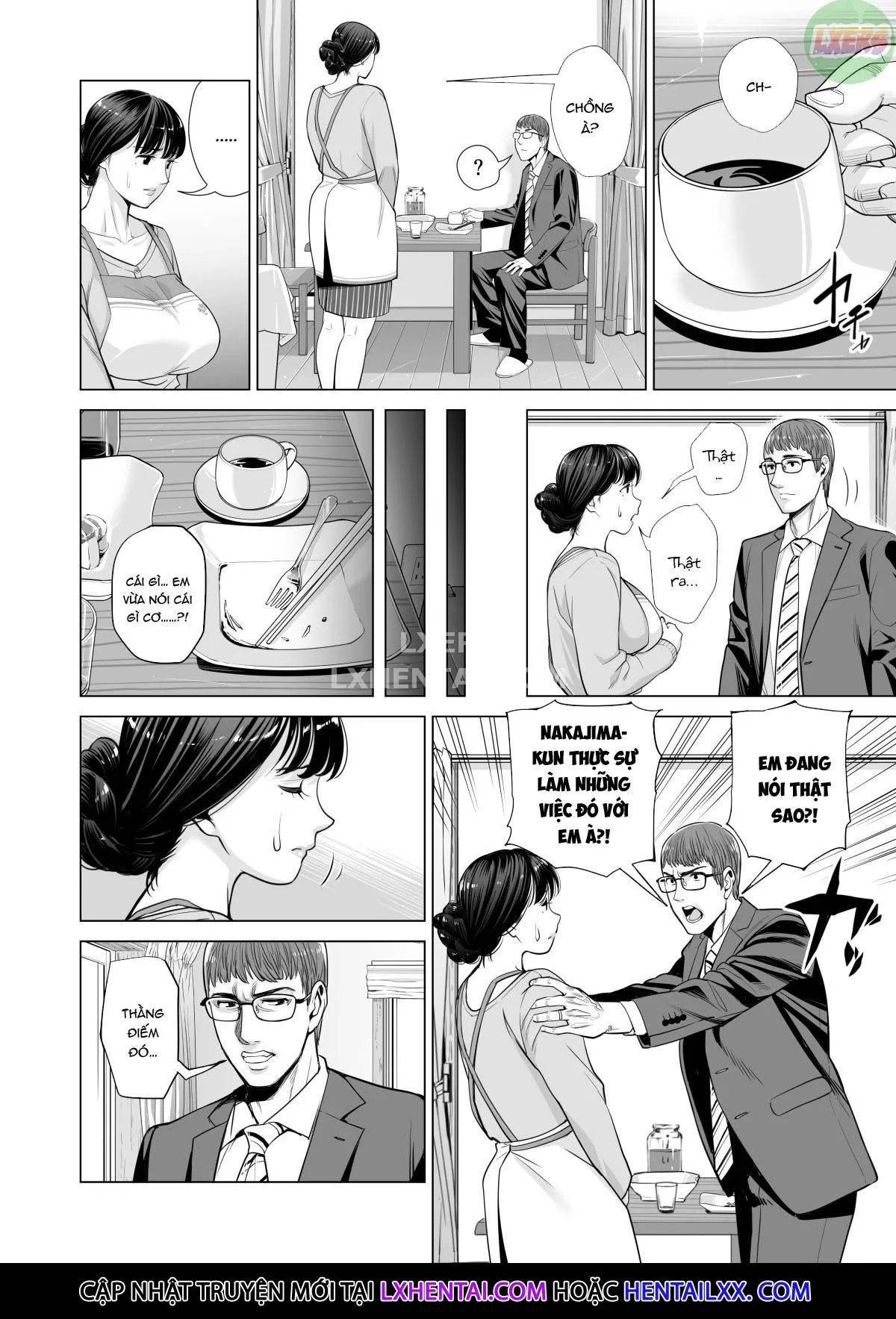 HentaiVN.net - Ảnh 26 - A Housewife Stolen By A Coworker Besides Her Blackout Drunk Husband [Tsukiyo No Midare Zake (Zenpen) Moonlit Intoxication; Tsukiyo No Midare Zake (Kouhen) Moonlit Intoxication] - Chap 2