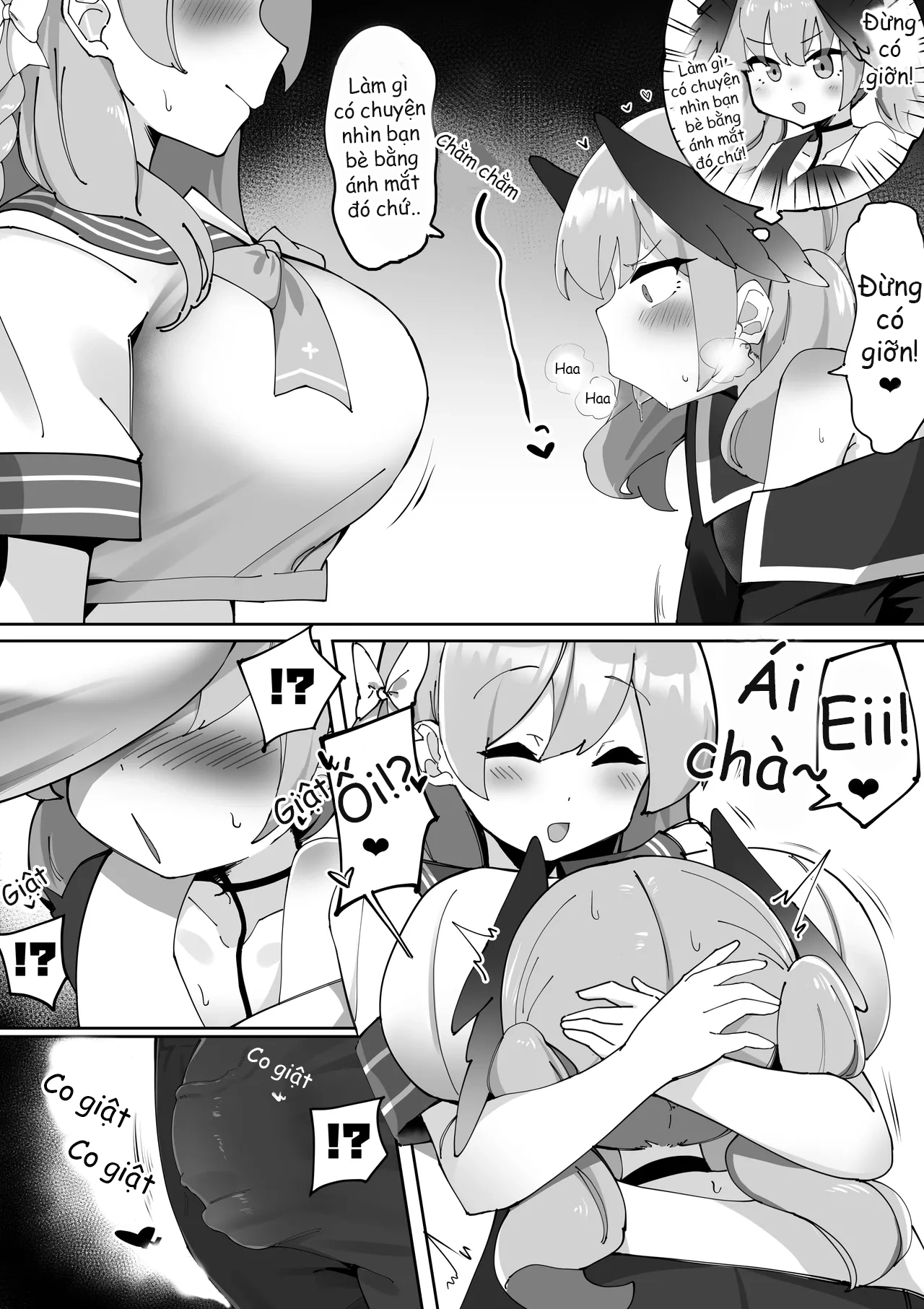 HentaiVN.net - Ảnh 28 - Futanari Koharu-chan vs Hanako-chan Manga - Chap 1