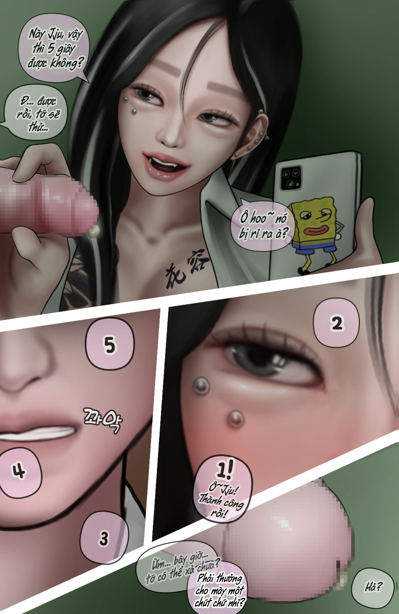 HentaiVN.net - Ảnh 27 - Gái Du Côn X Wibu Đụt Cận Trĩ - Chap 2