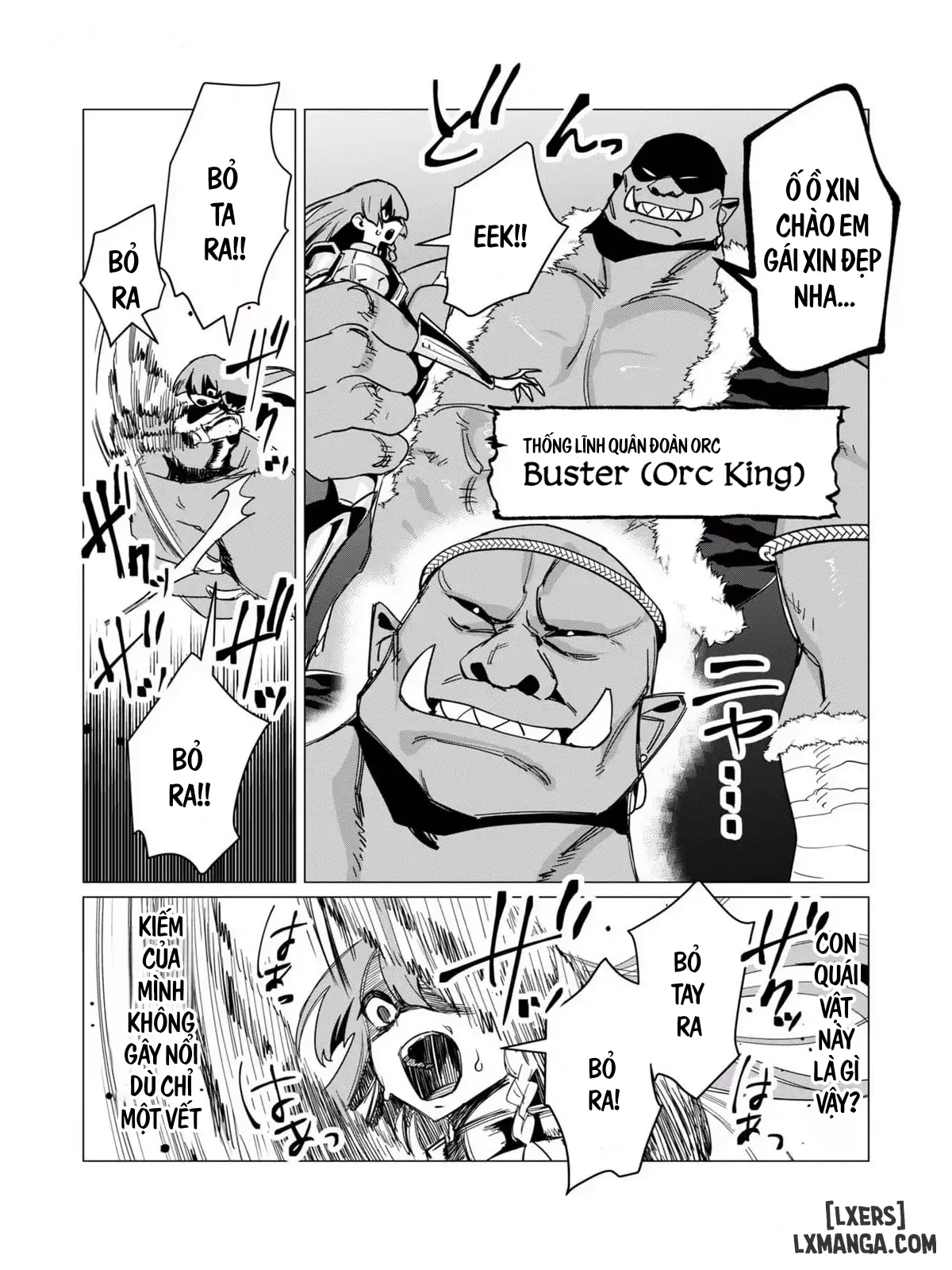 HentaiVN.net - Ảnh 28 - Vị Anh Hùng Muốn “Vợ Người Ta” Làm Phần Thưởng - Chap 11: Dũng Sĩ x Nữ Hiệp Sĩ x Orc King(Phần 2)
