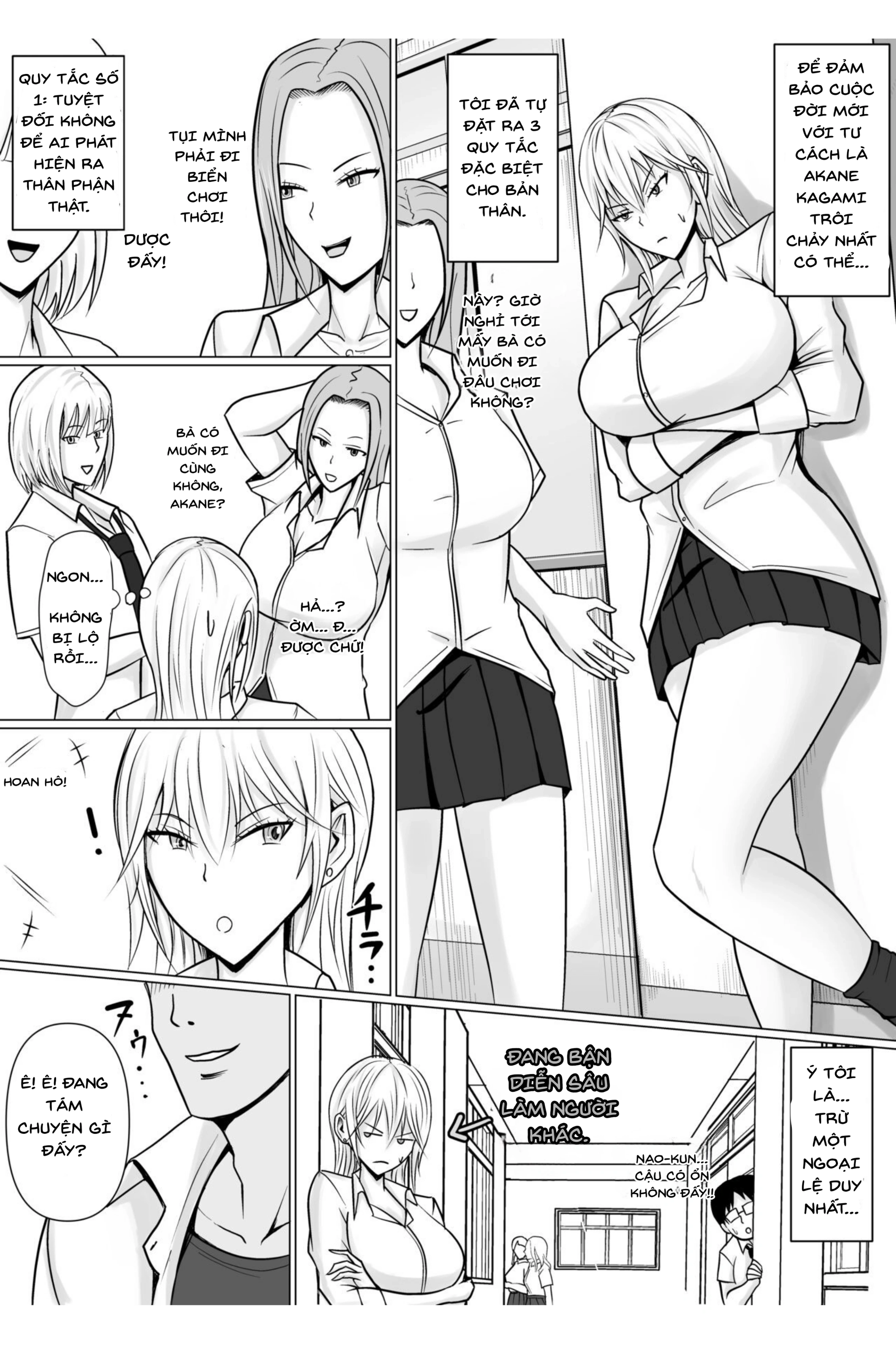 HentaiVN.net - Ảnh 30 - Tôi Nhập Hồn Vào Cô Nàng Yankee (Đầu Gấu) Trong Lớp - Chap 1