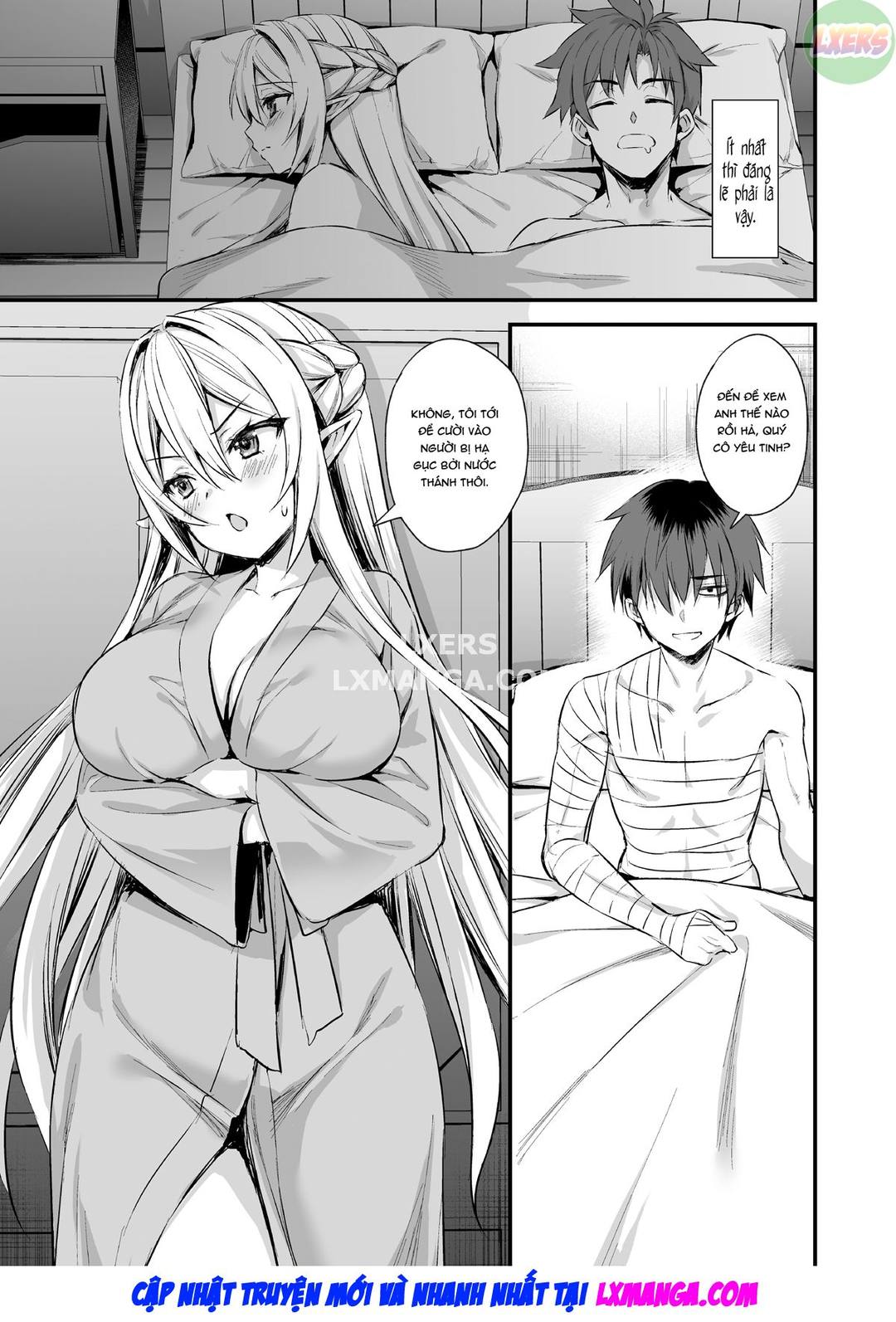 HentaiVN.net - Ảnh 29 - Để mắt đến nàng Elf nóng bỏng ở thế giới khác - Chap 3