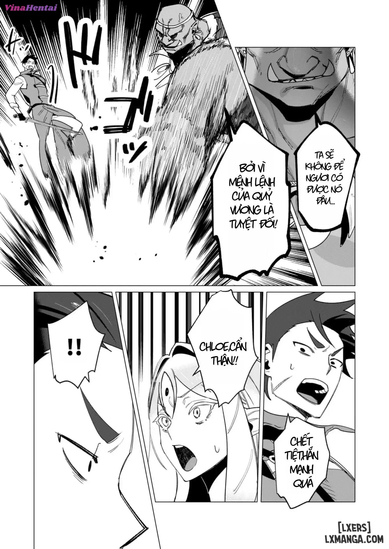 HentaiVN.net - Ảnh 27 - Vị Anh Hùng Muốn “Vợ Người Ta” Làm Phần Thưởng - Chap 12 : Dũng Sĩ x Nữ Hiệp Sĩ x Orc King(Phần 3)