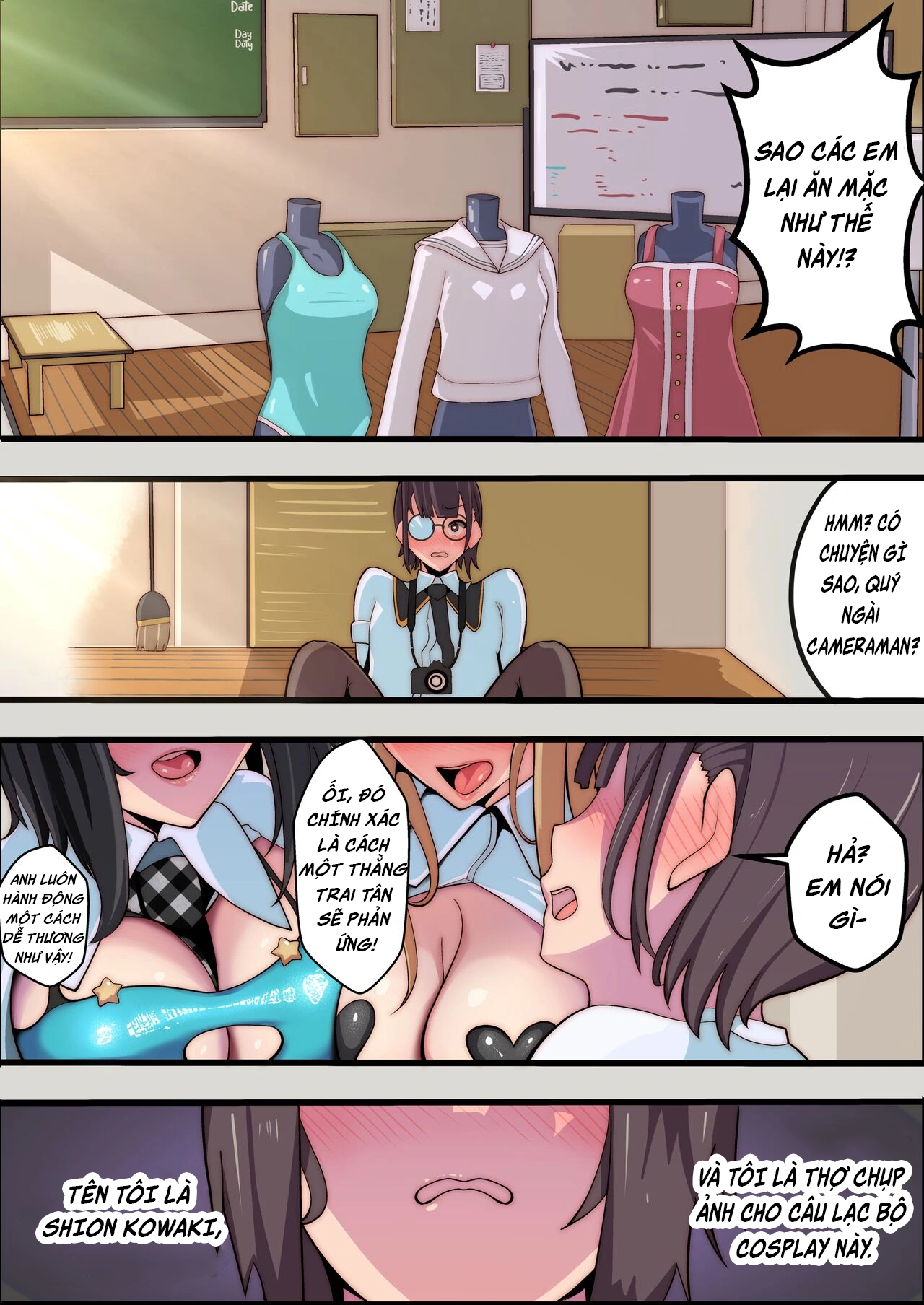 HentaiVN.net - Ảnh 3 - [Không che] Bị gái trong câu lạc bộ cosplay của tôi địt tung lỗ đít - Oneshot