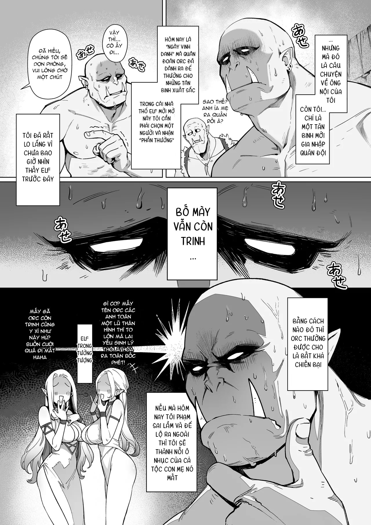 HentaiVN.net - Ảnh 2 - Nhà Thổ Elf - Phòng Số 3 Lacy: Tên Orc Còn Trinh Và Cô Elf Da Nâu 1 - Oneshot