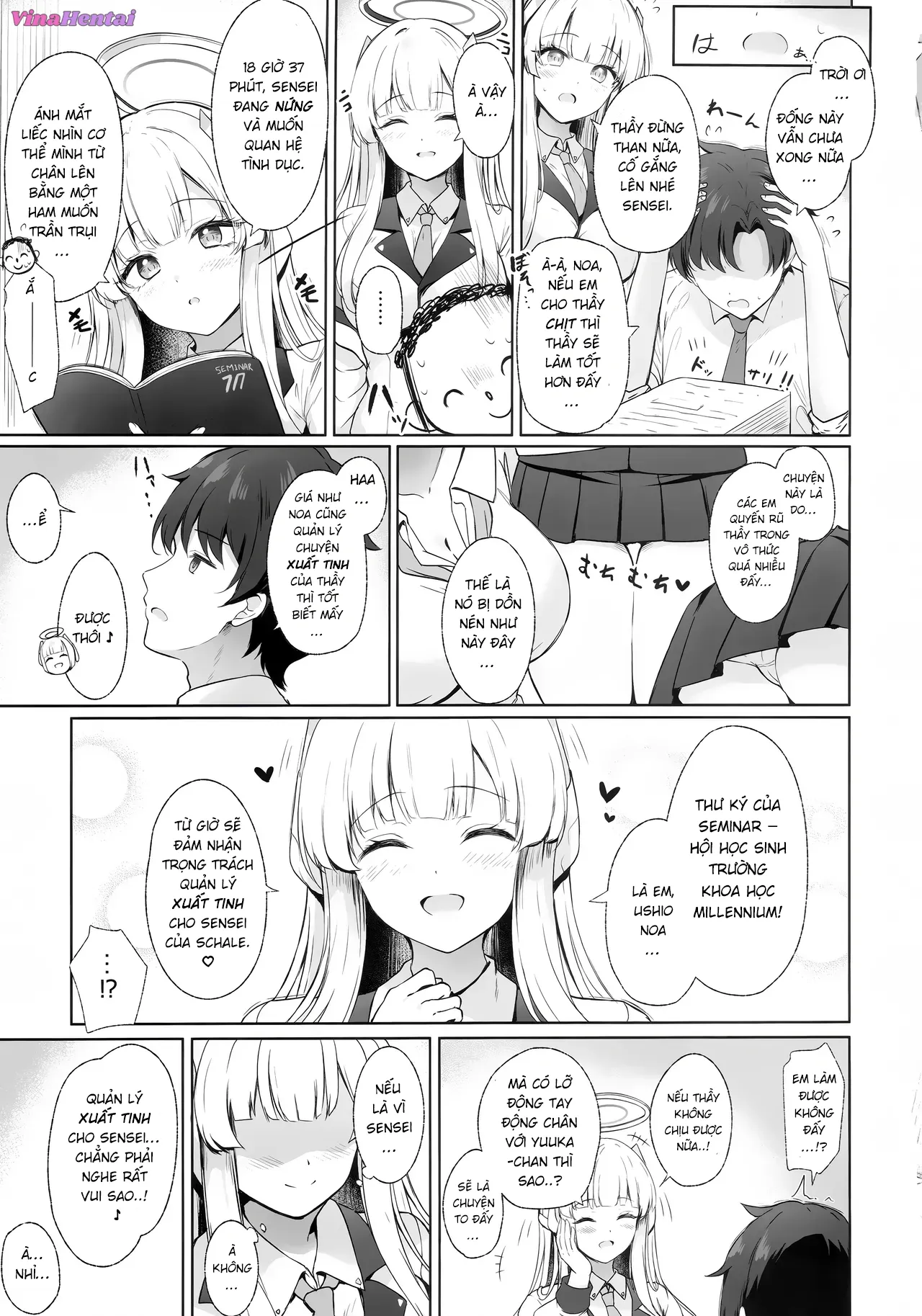 HentaiVN.net - Ảnh 4 - Sensei, chuyện quản lý cứ để em lo ạ! ♡ - One shot khô dái