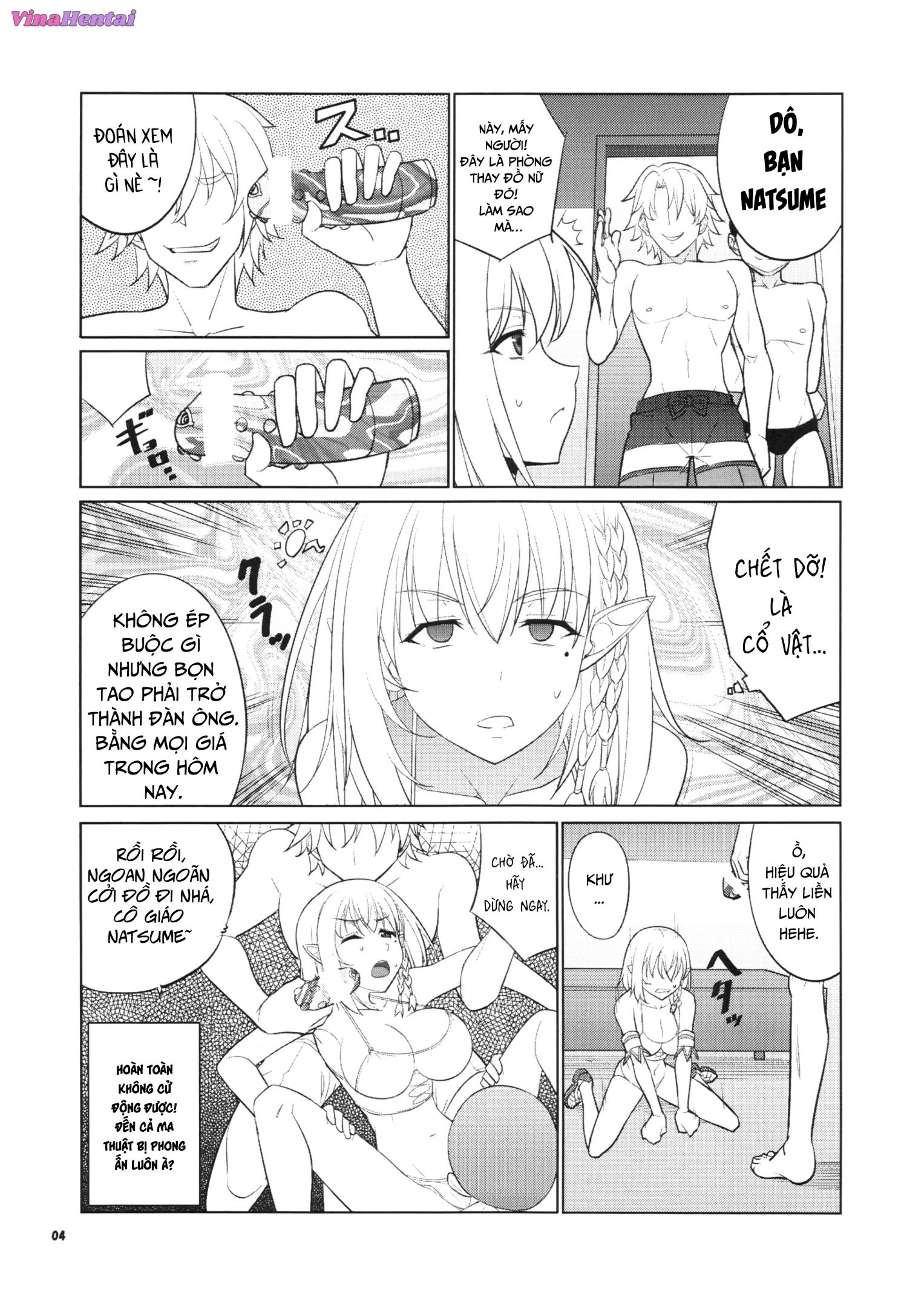 HentaiVN.net - Ảnh 4 - Quấy rối Natsume - Oneshot bé elf tóc bạc