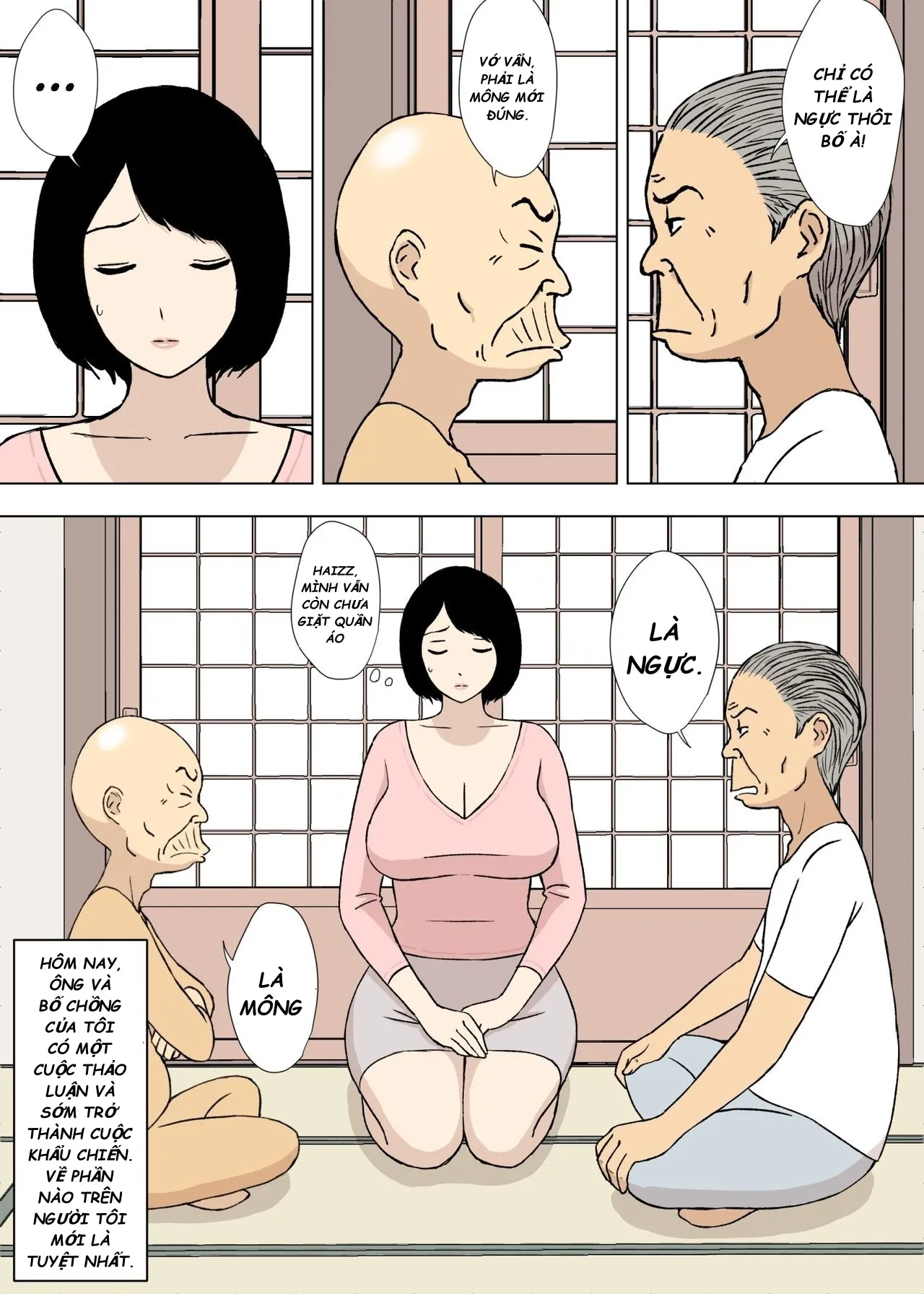 HentaiVN.net - Ảnh 3 - Ojii-chan to Gifu to Giri no Musuko to, Kyonyuu Yome. 5 - Chap 5