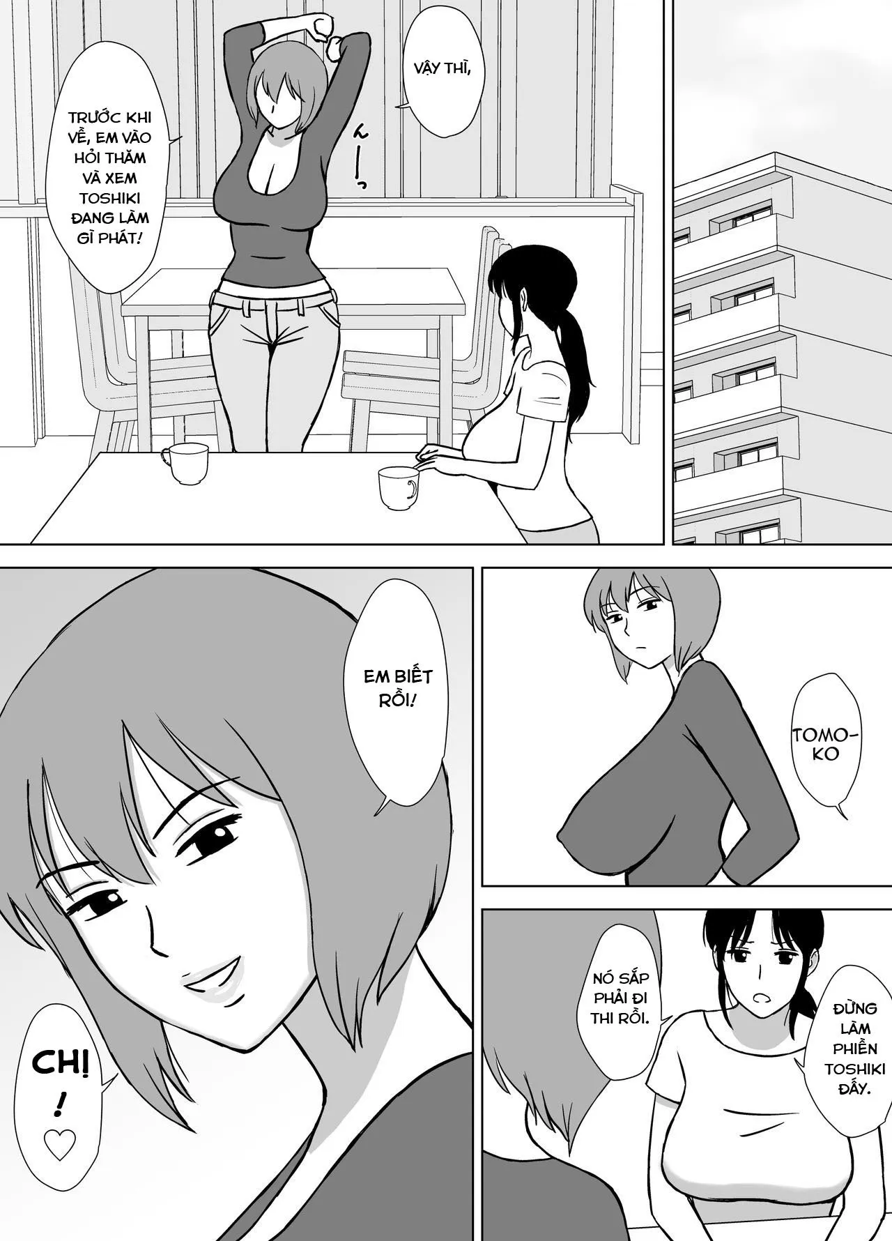 HentaiVN.net - Ảnh 3 - My Mom and My Aunt Are my Sex Friends [Boku no SeFre wa Haha to Oba] - Chap 1: Dì Tomoko!