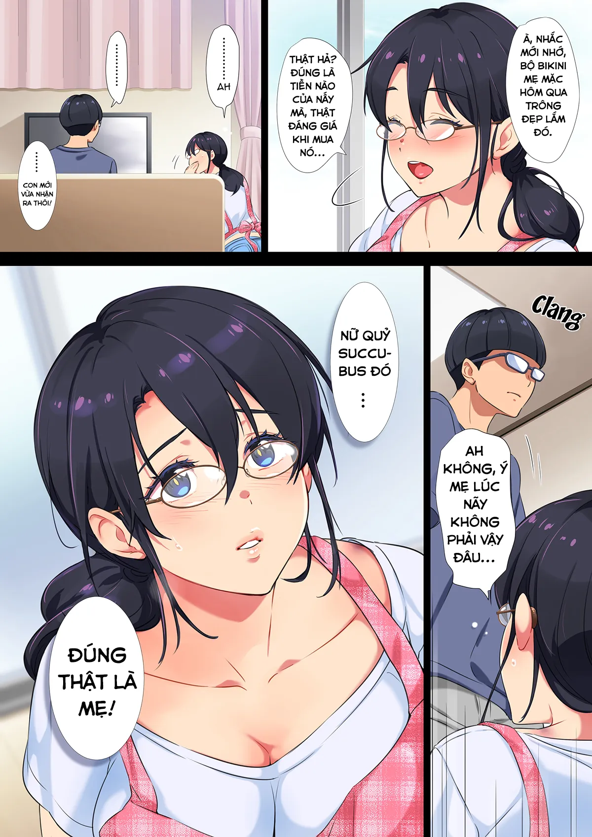 HentaiVN.net - Ảnh 3 - Triệu Hồi Mị Ma Tặng Kèm Ma Ma~ [Succubus Yondara Haha ga Kita!; When I Summoned a Succubus, My Mother Showed Up!] - Chap 8: Hentai: Con Yêu, Không Trang, Ngả Bài, Mẹ Chính Là Succubus~