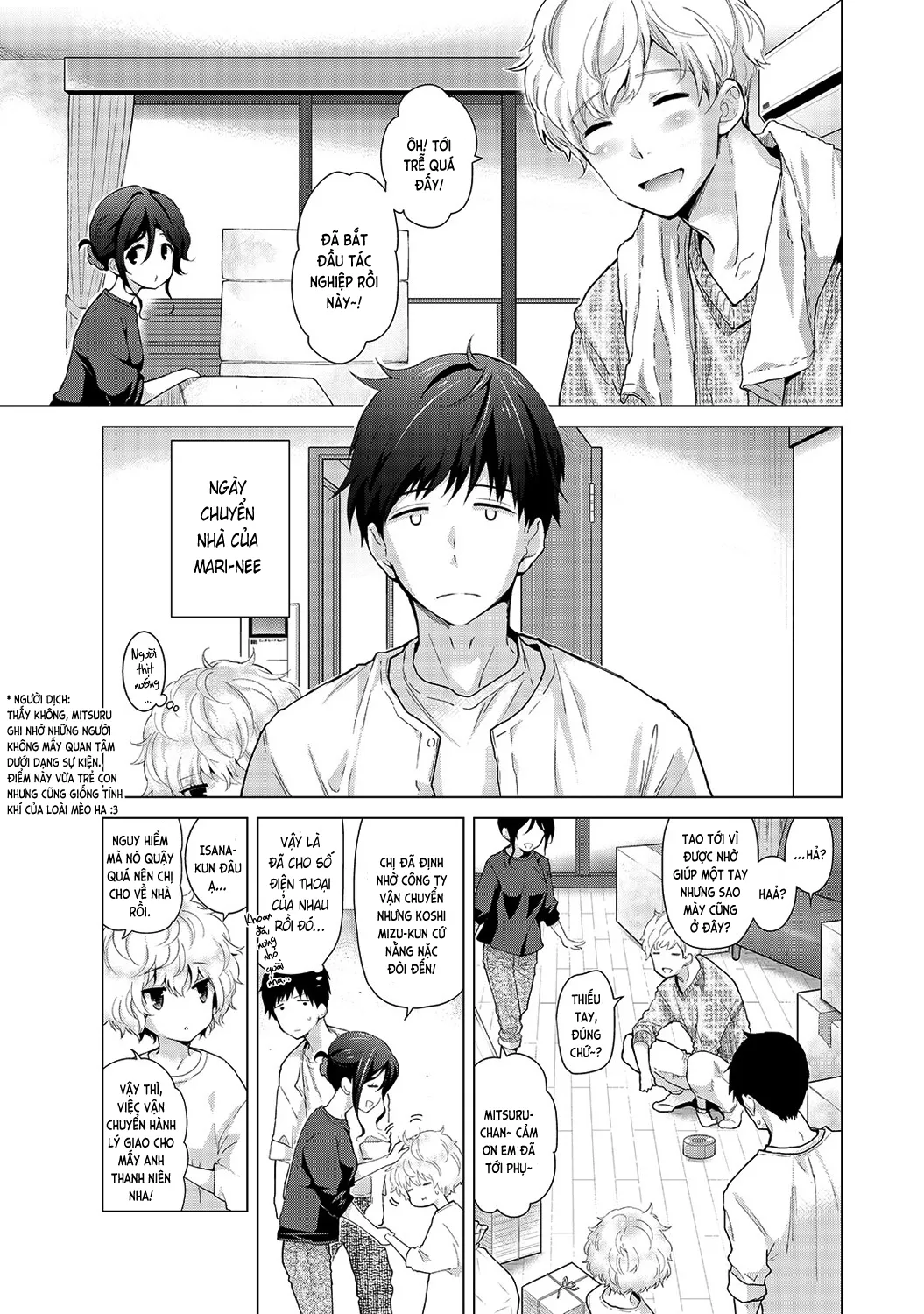 HentaiVN.net - Ảnh 3 - Cô bé mèo hoang [ノラネコ少女との暮らしかた; Noraneko Shoujo to no Kurashikata; Sống cùng cô bé mèo hoang] - 18A. Mèo hoang đi dọn nhà