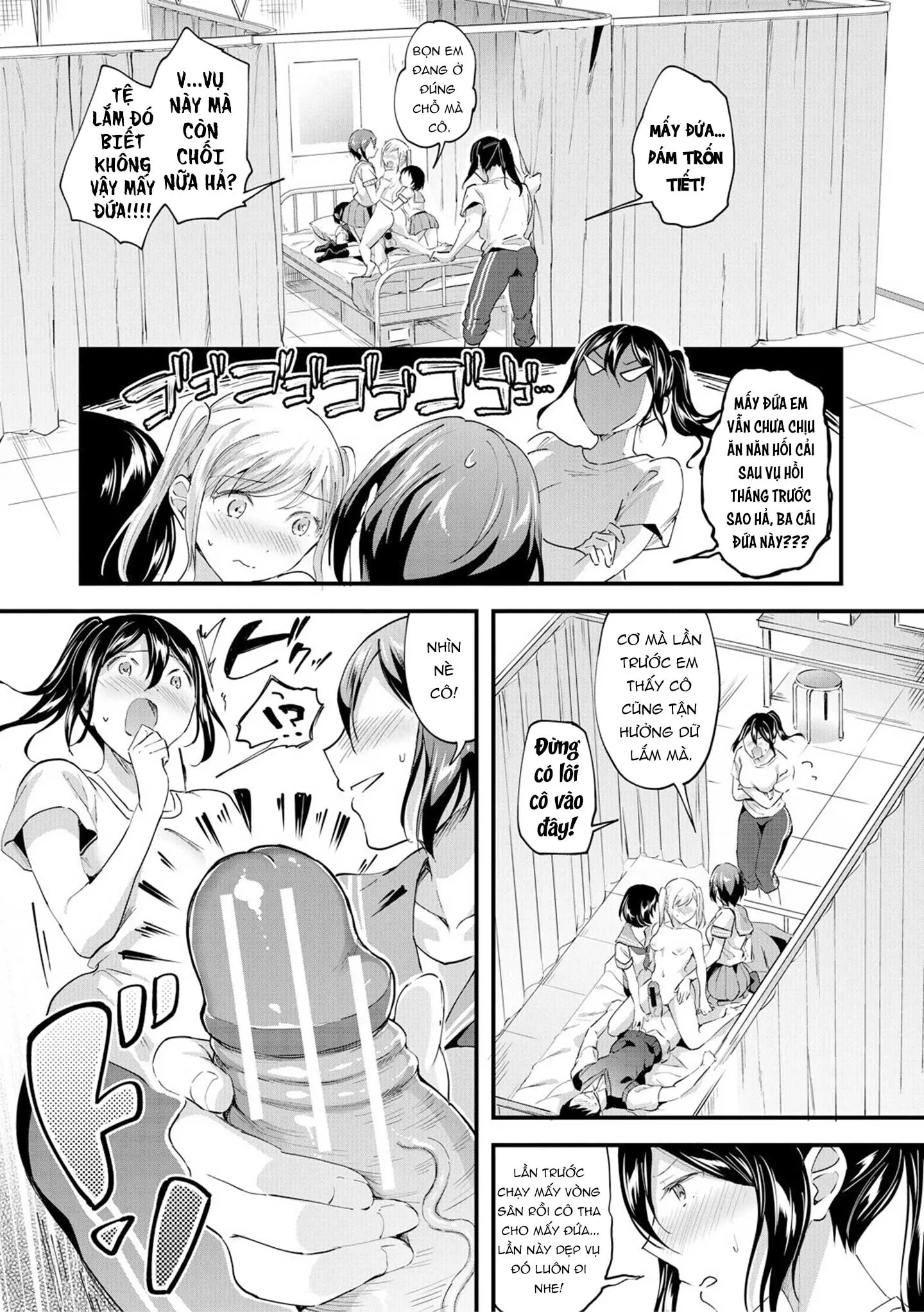 HentaiVN.net - Ảnh 4 - Nào chị em ta cùng hấp diêm! [Let’s Gyaku Rape, Let's Reverse Rape, Let’s逆レイプ] - Chap 3: Cả cô cả trò, vắt khô thằng nhỏ.