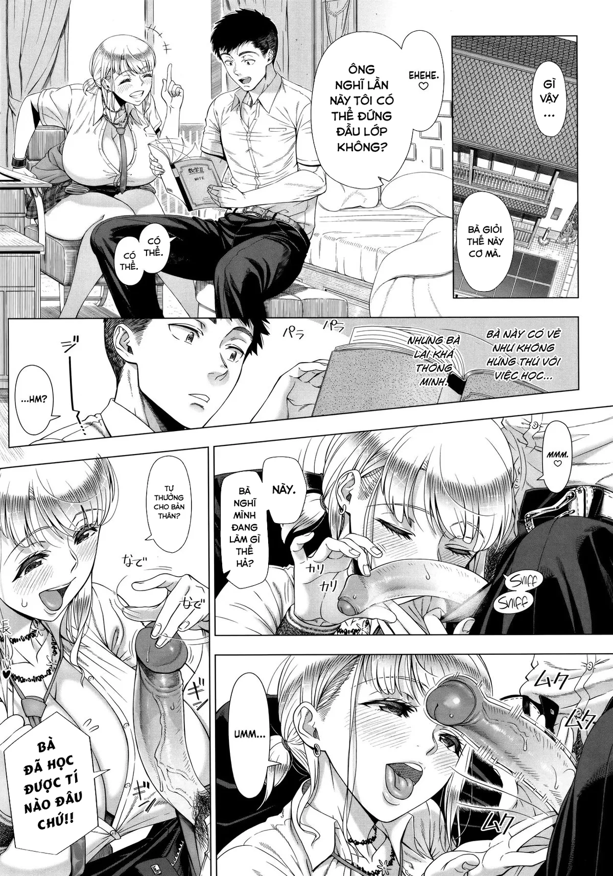 HentaiVN.net - Ảnh 3 - Ôn thi cùng mẹ nữ sinh [JK Mama no Shiken Taisaku] - Oneshot