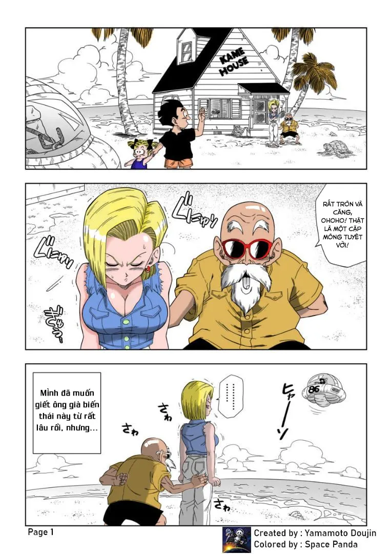 HentaiVN.net - Ảnh 3 - Android 18 sa đọa [Màu + Không che] [Android n18 VS Kamesennin (Dragon Ball)] - Oneshot [Màu]