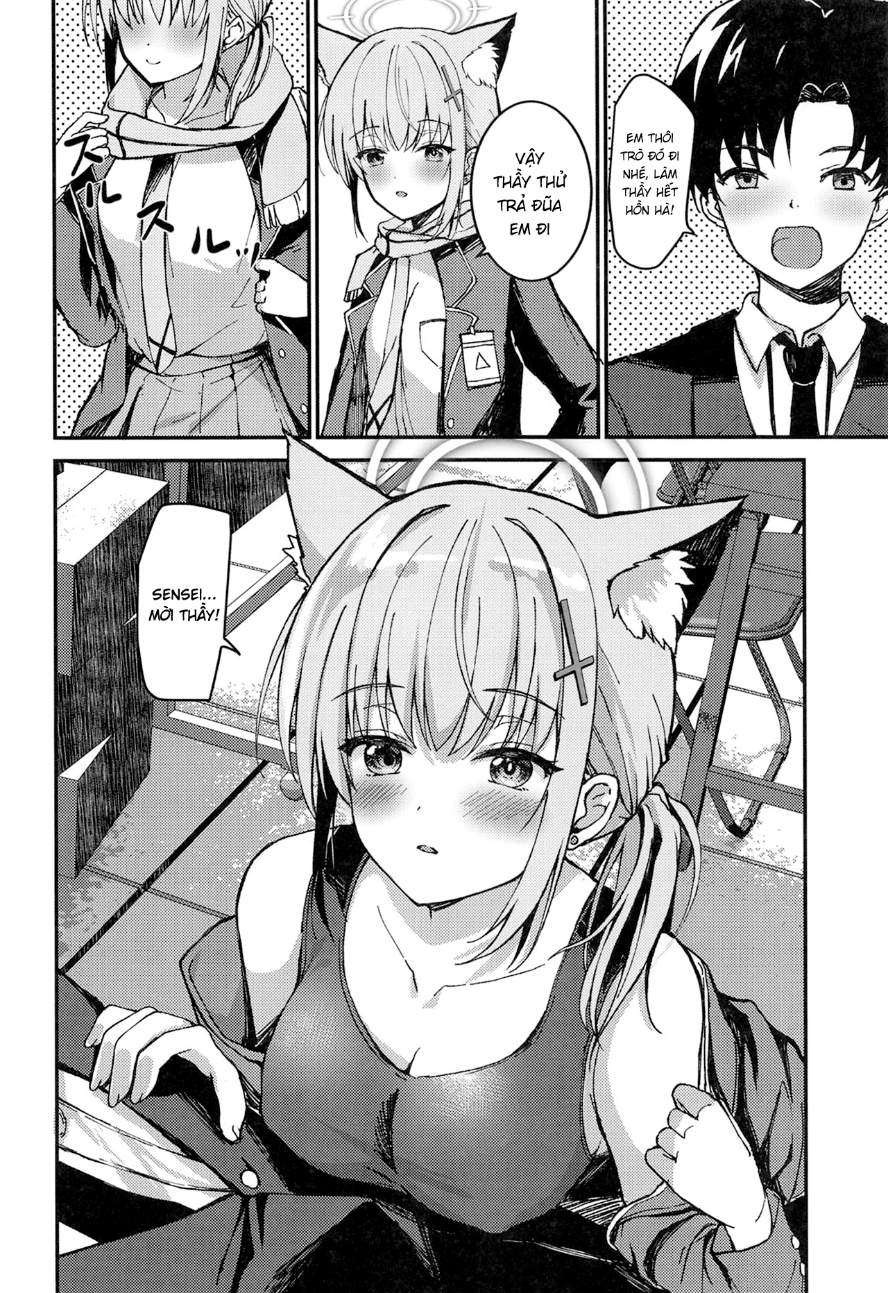 HentaiVN.net - Ảnh 4 - Mizugi Shiroko ga Sukihoudai Shite Kuru Hanashi - One shot khô dái