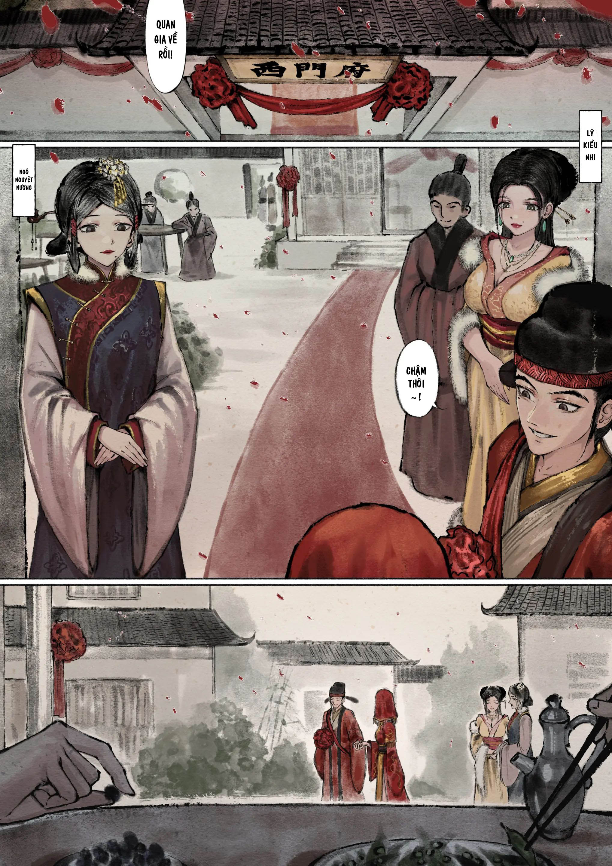 HentaiVN.net - Ảnh 4 - Kim Bình Mai - Chương 5 ( Hỉ Sự)