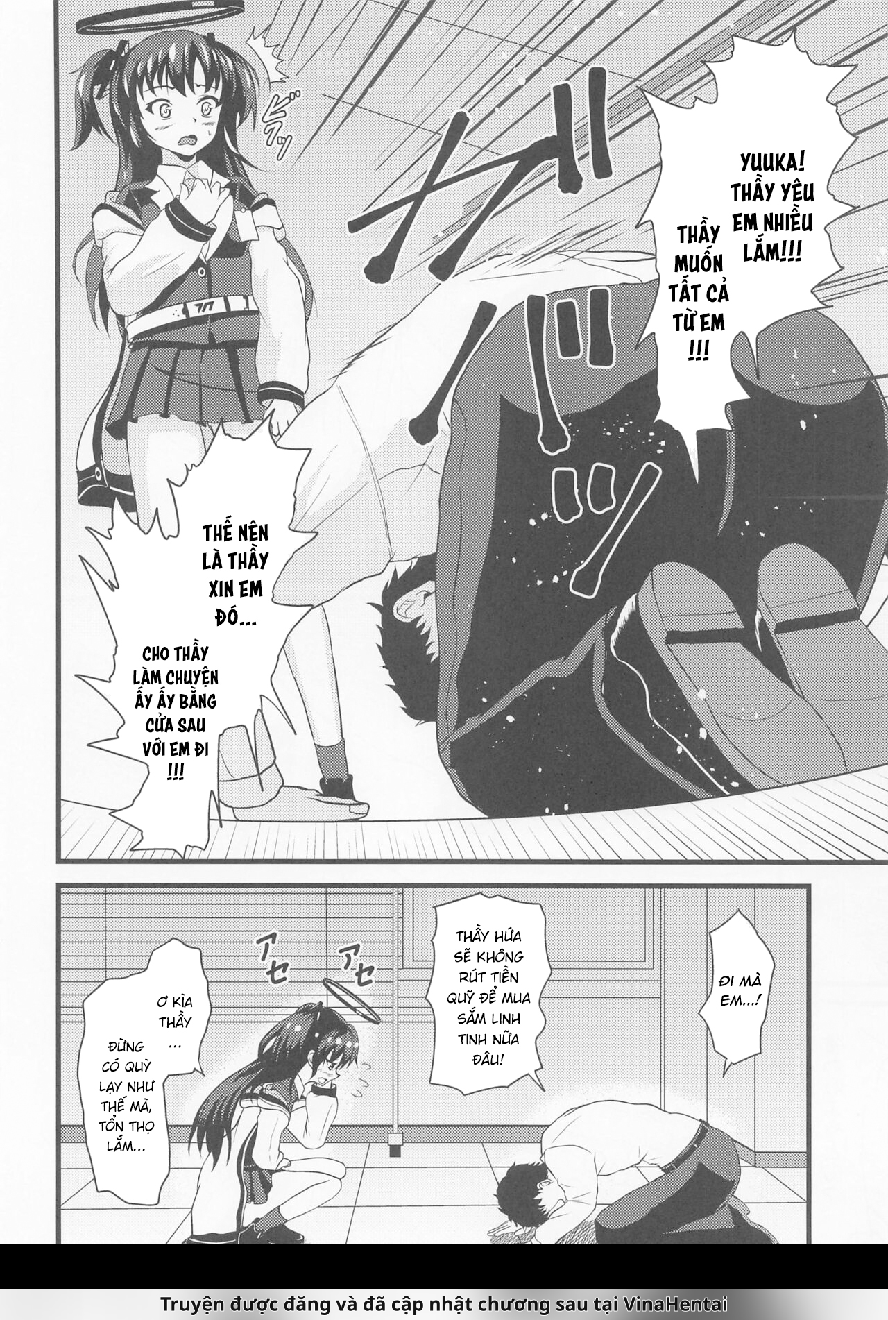 HentaiVN.net - Ảnh 3 - Yuuka à! Cho thầy "đi cửa sau" em nhé! - 孤独终究会被圆满补偿