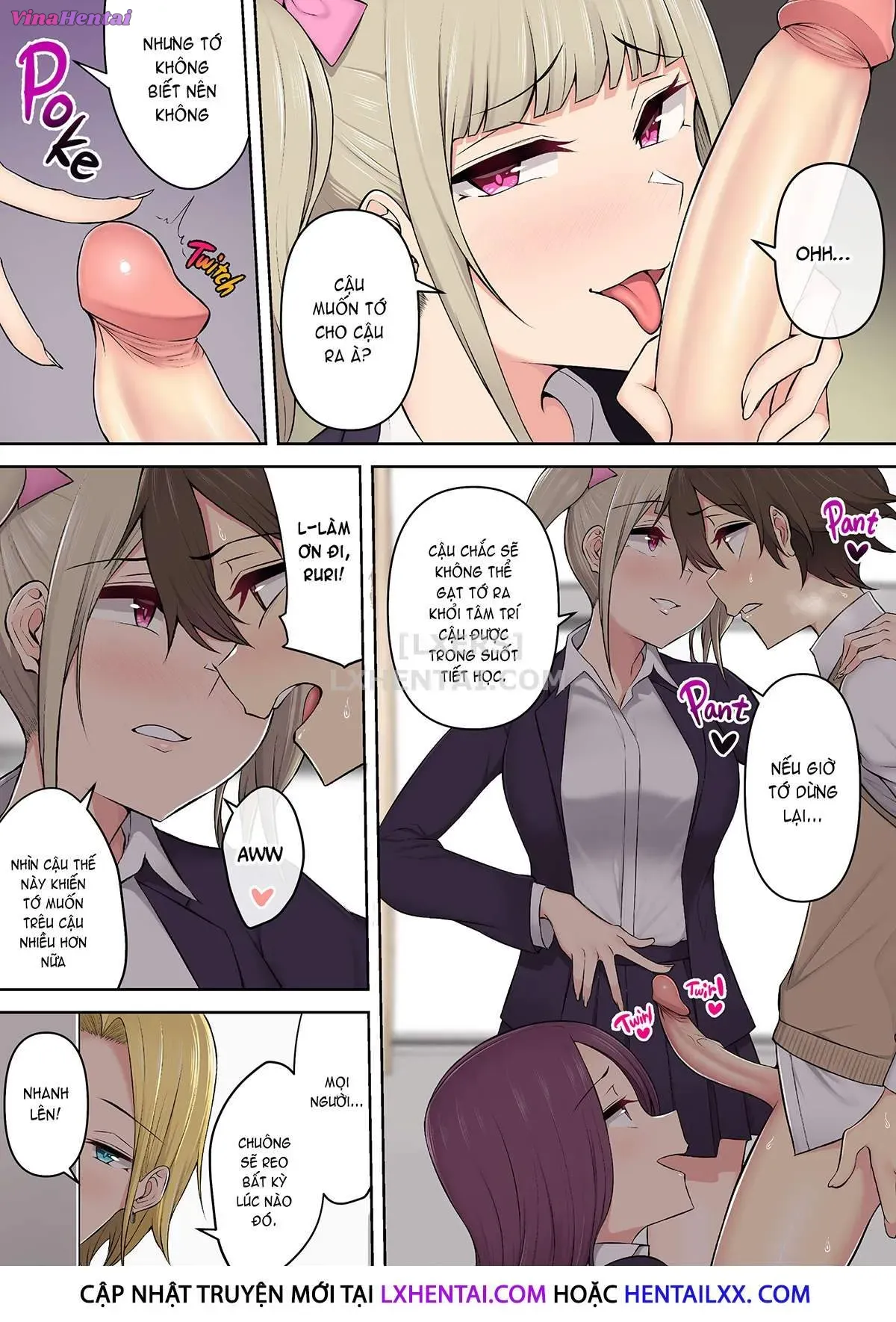 HentaiVN.net - Ảnh 30 - Imaizumi đưa cả bầy Gyaru về nhà mình - Chap 3