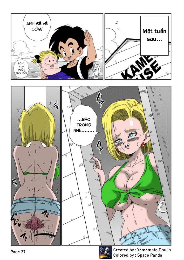 HentaiVN.net - Ảnh 30 - Android 18 sa đọa [Màu + Không che] [Android n18 VS Kamesennin (Dragon Ball)] - Oneshot [Màu]