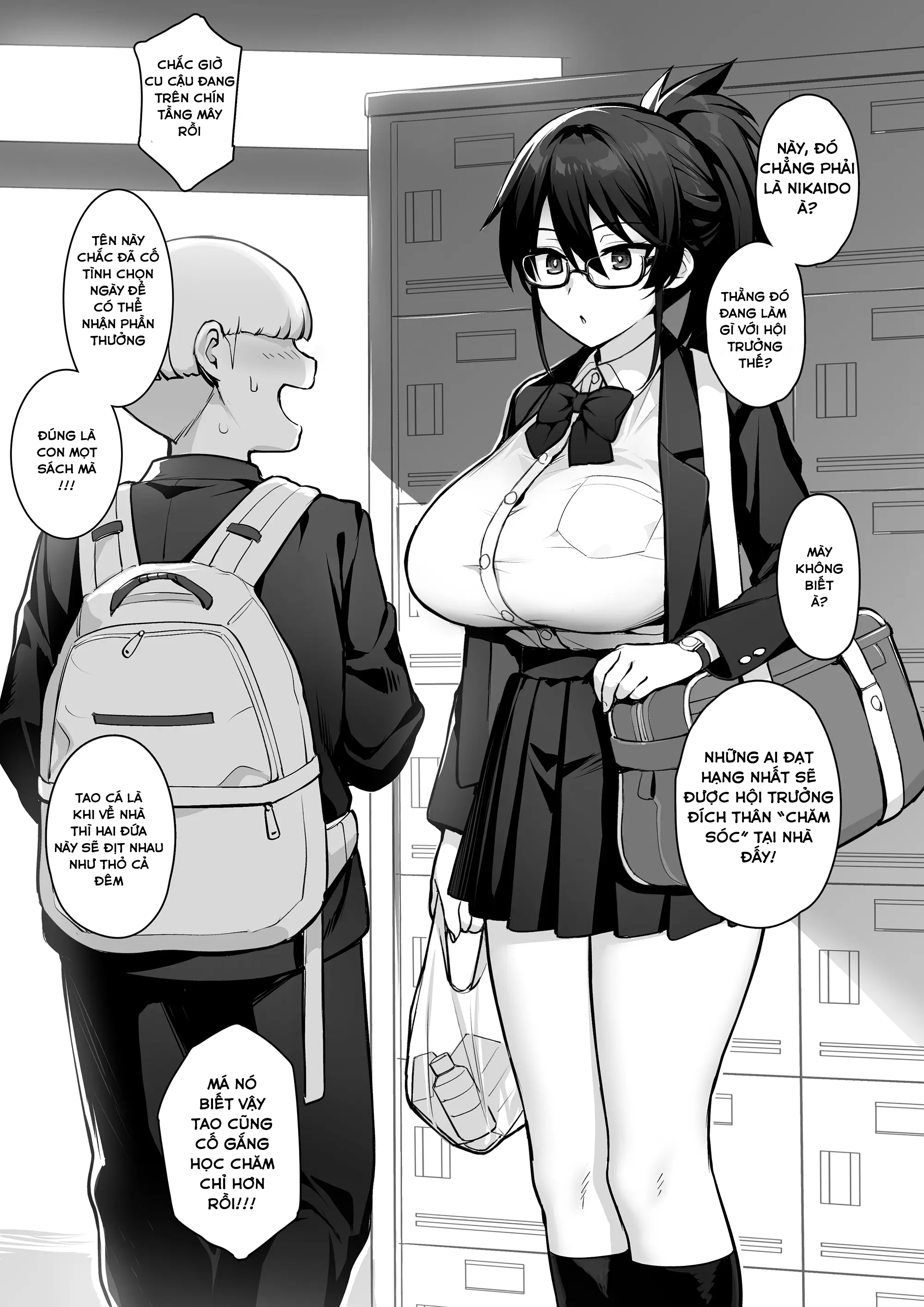 HentaiVN.net - Ảnh 31 - Atarashii Fuuki Iinchou wa Kyonyuu Sugiru Ken - Phần 1 - Full 4 chap