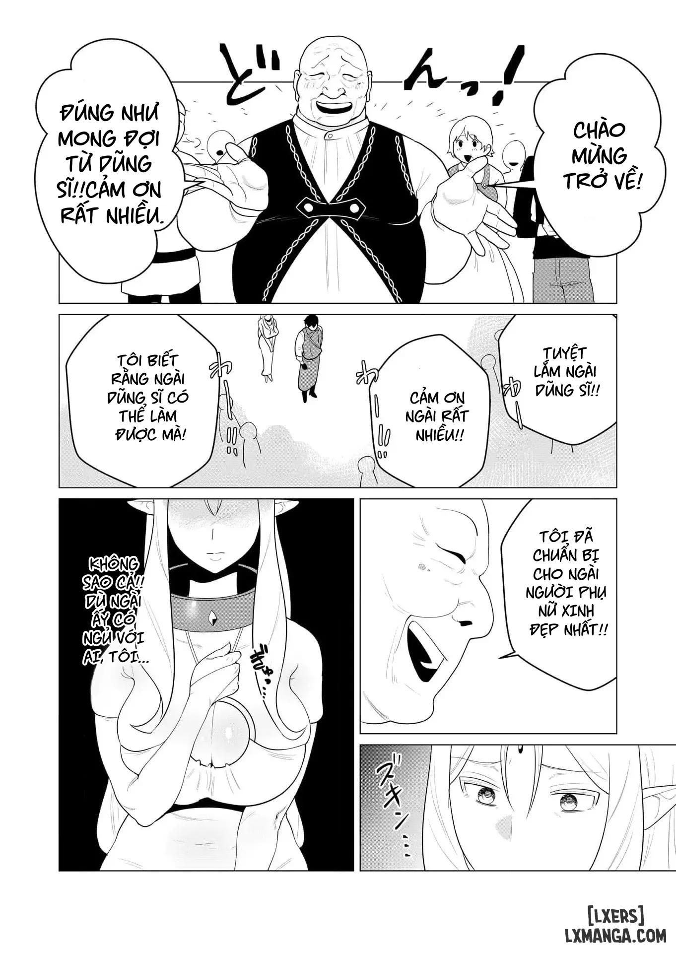 HentaiVN.net - Ảnh 31 - Vị Anh Hùng Muốn “Vợ Người Ta” Làm Phần Thưởng - Chap 1 : Dũng sĩ x Elf