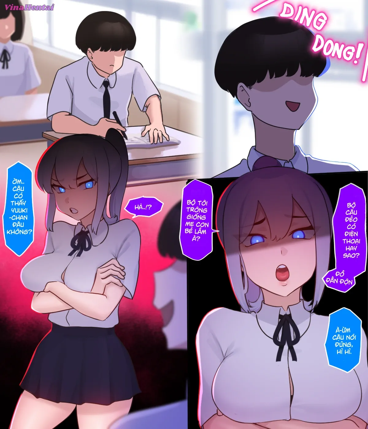 HentaiVN.net - Ảnh 32 - Đụ hai con học trò mất dạy - Oneshot gộp chap cho anh em một tay đọc