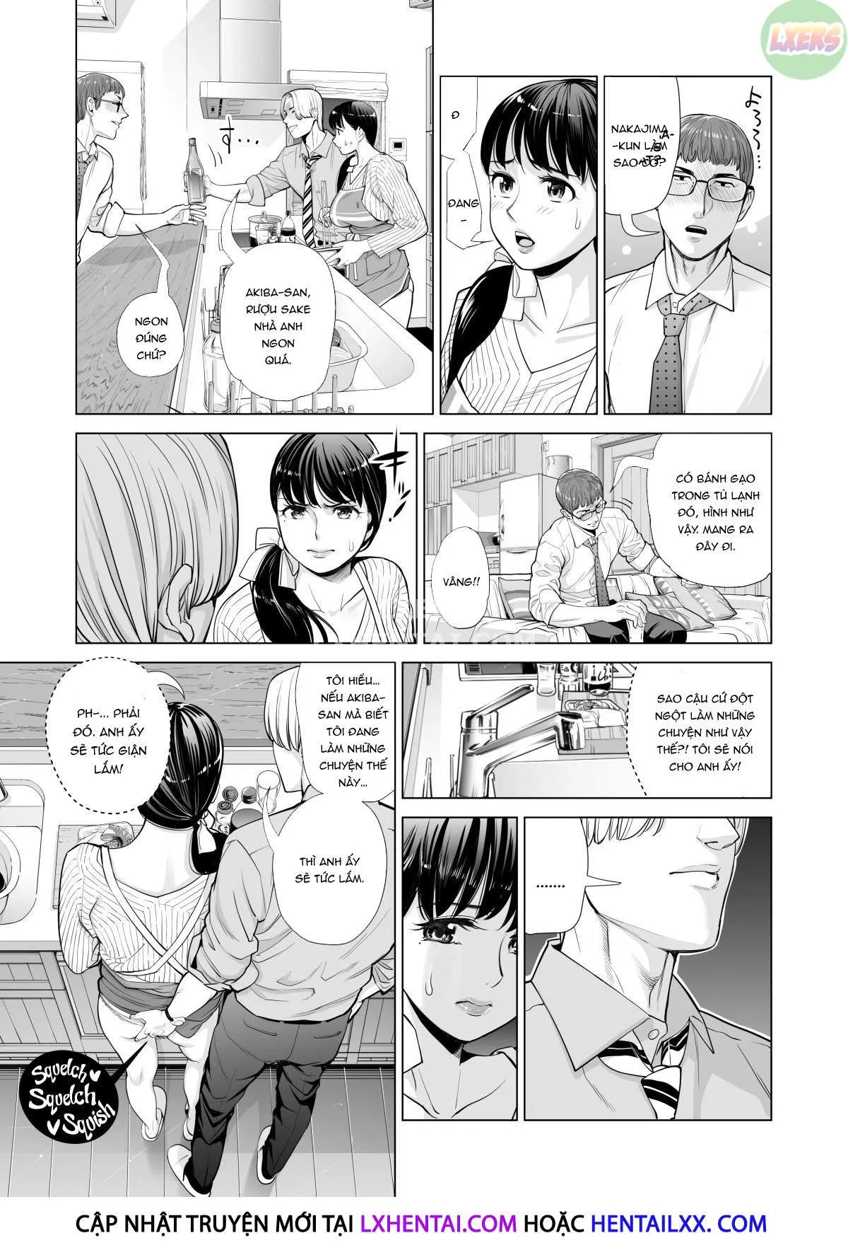 HentaiVN.net - Ảnh 31 - A Housewife Stolen By A Coworker Besides Her Blackout Drunk Husband [Tsukiyo No Midare Zake (Zenpen) Moonlit Intoxication; Tsukiyo No Midare Zake (Kouhen) Moonlit Intoxication] - Chap 1