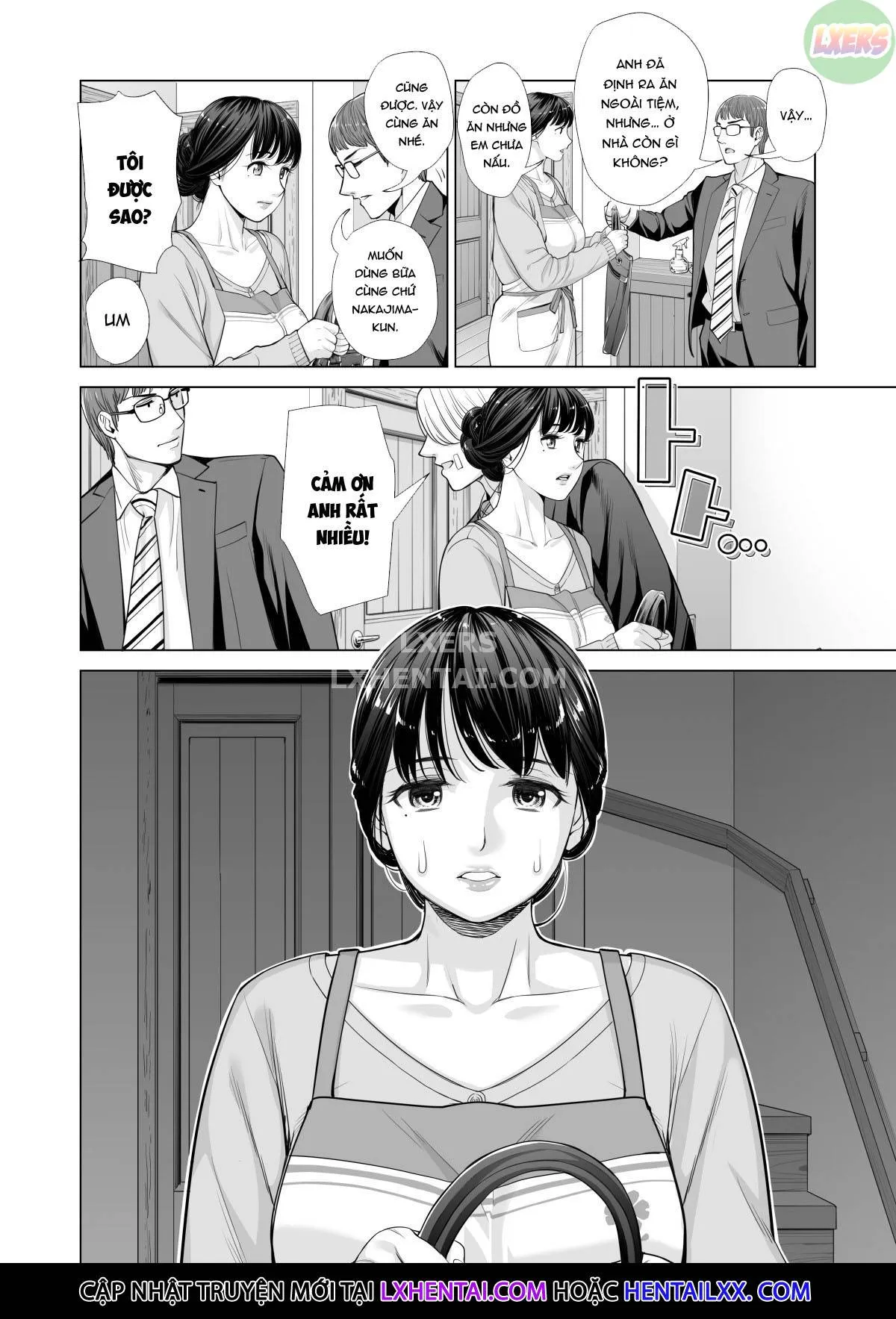 HentaiVN.net - Ảnh 32 - A Housewife Stolen By A Coworker Besides Her Blackout Drunk Husband [Tsukiyo No Midare Zake (Zenpen) Moonlit Intoxication; Tsukiyo No Midare Zake (Kouhen) Moonlit Intoxication] - Chap 2