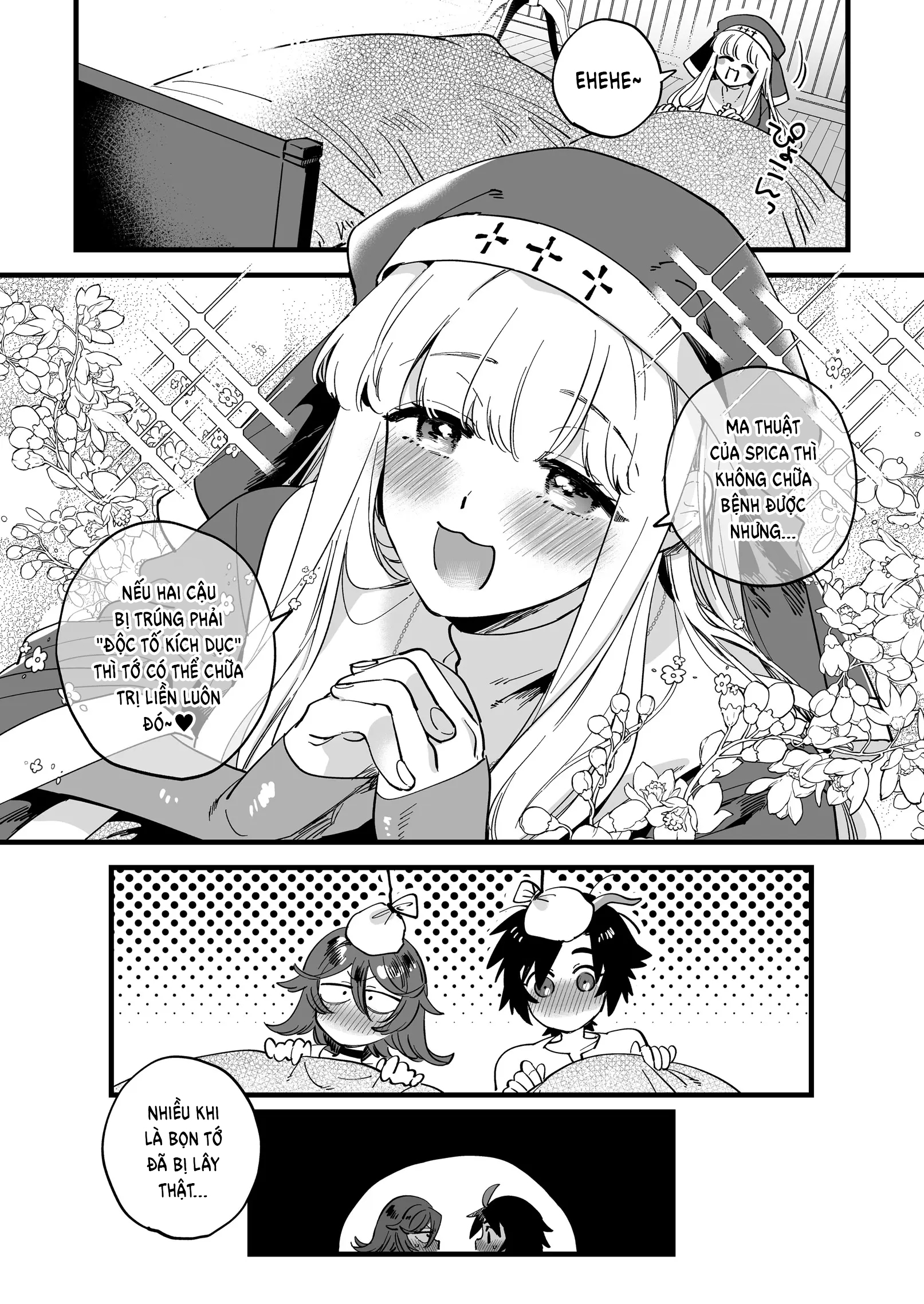HentaiVN.net - Ảnh 33 - Nữ mạo hiểm giả thân thiết bị SỐT liệt giường... - Oneshot