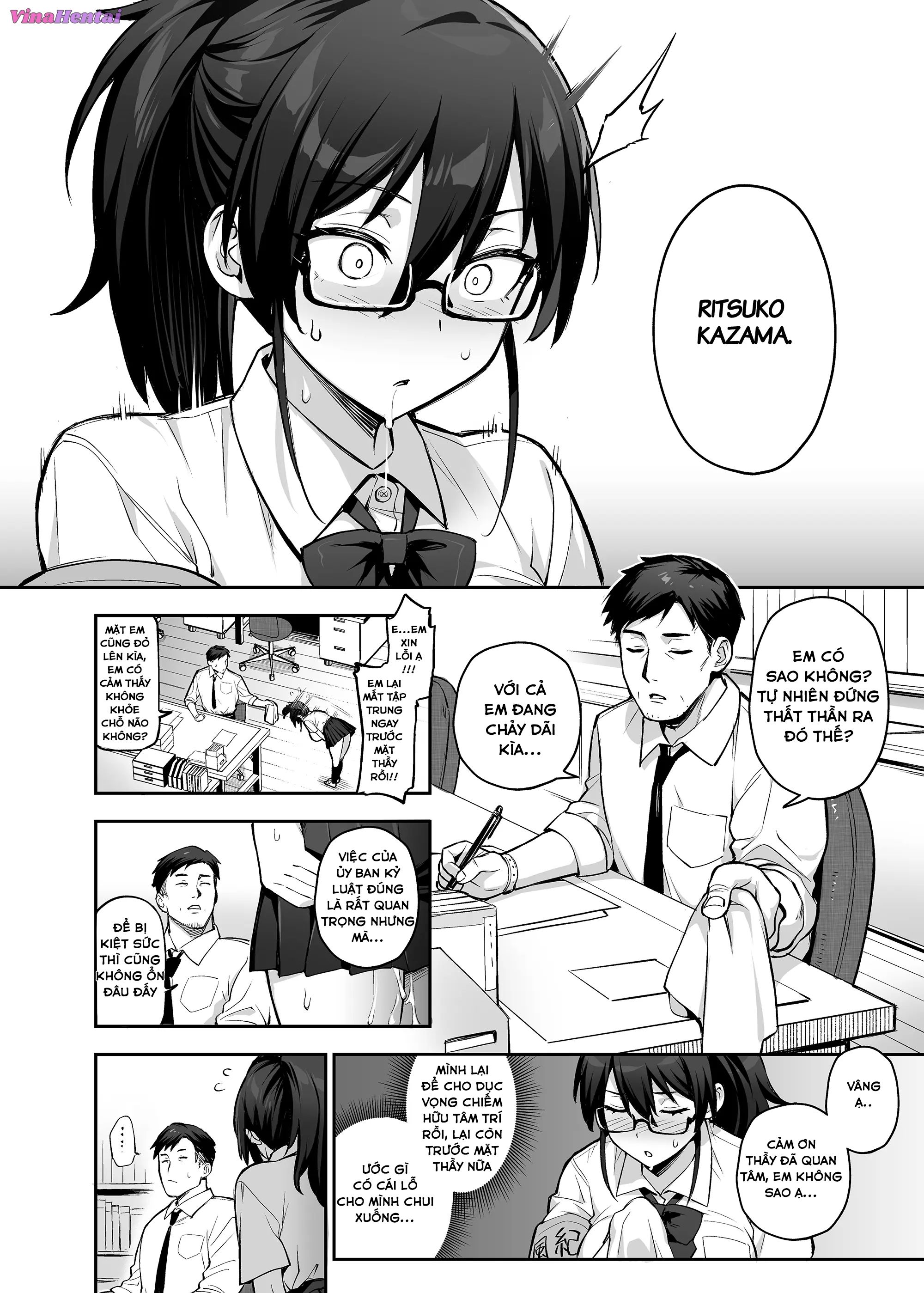 HentaiVN.net - Ảnh 37 - Atarashii Fuuki Iinchou wa Kyonyuu Sugiru Ken - Phần 2 - Full 3 chap + Spoil phần 3 từ tác giả