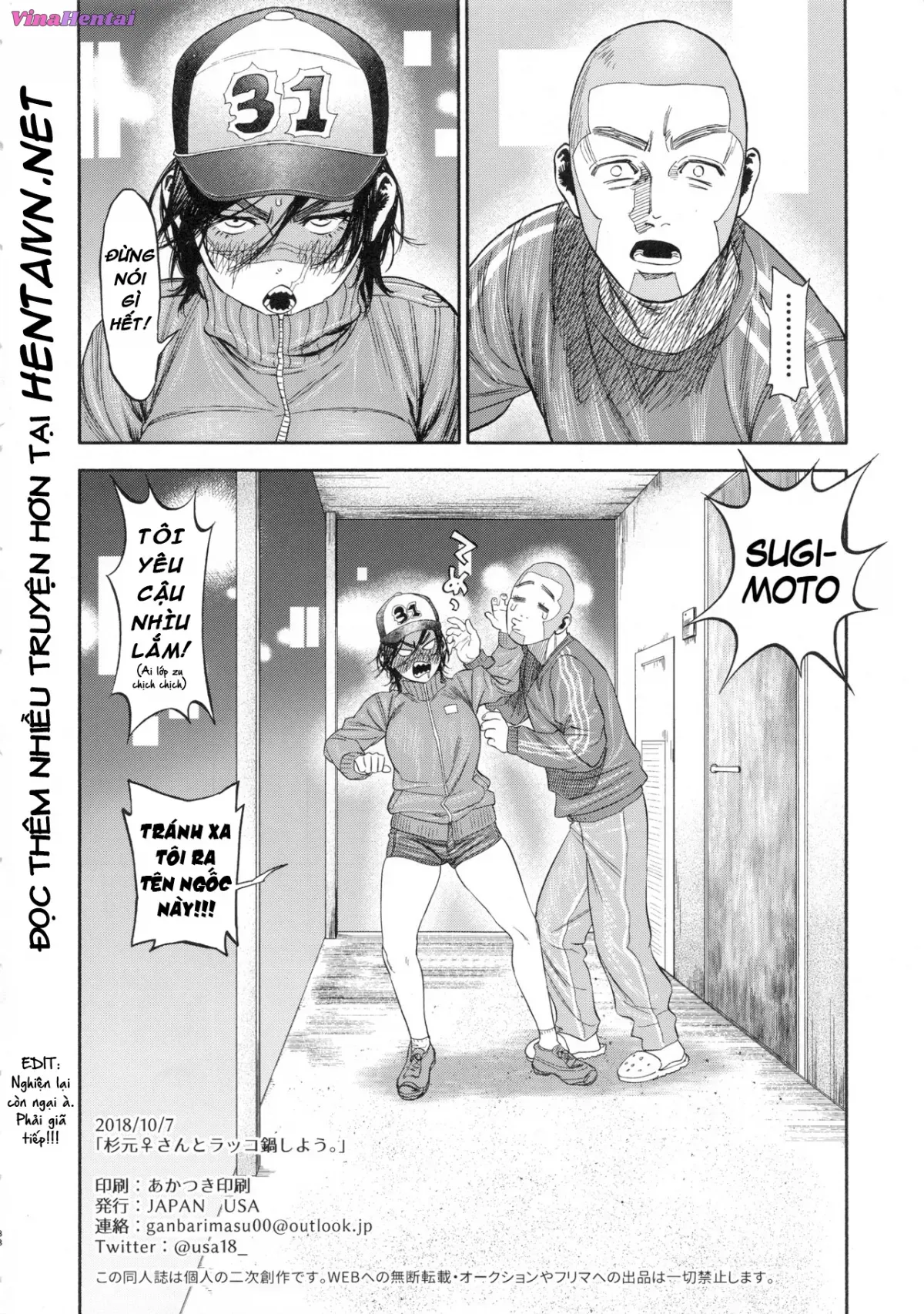 HentaiVN.net - Ảnh 38 - Phận Làm Con Gái!!! (Kiếp Gái Khổ Lắm, Sướng Gì Đâu Up Level) [Sugimoto-san to Rakko Nabe Shiyou; Let's Have Some Sea Otter Meat With Sugimoto-san] - Oneshot