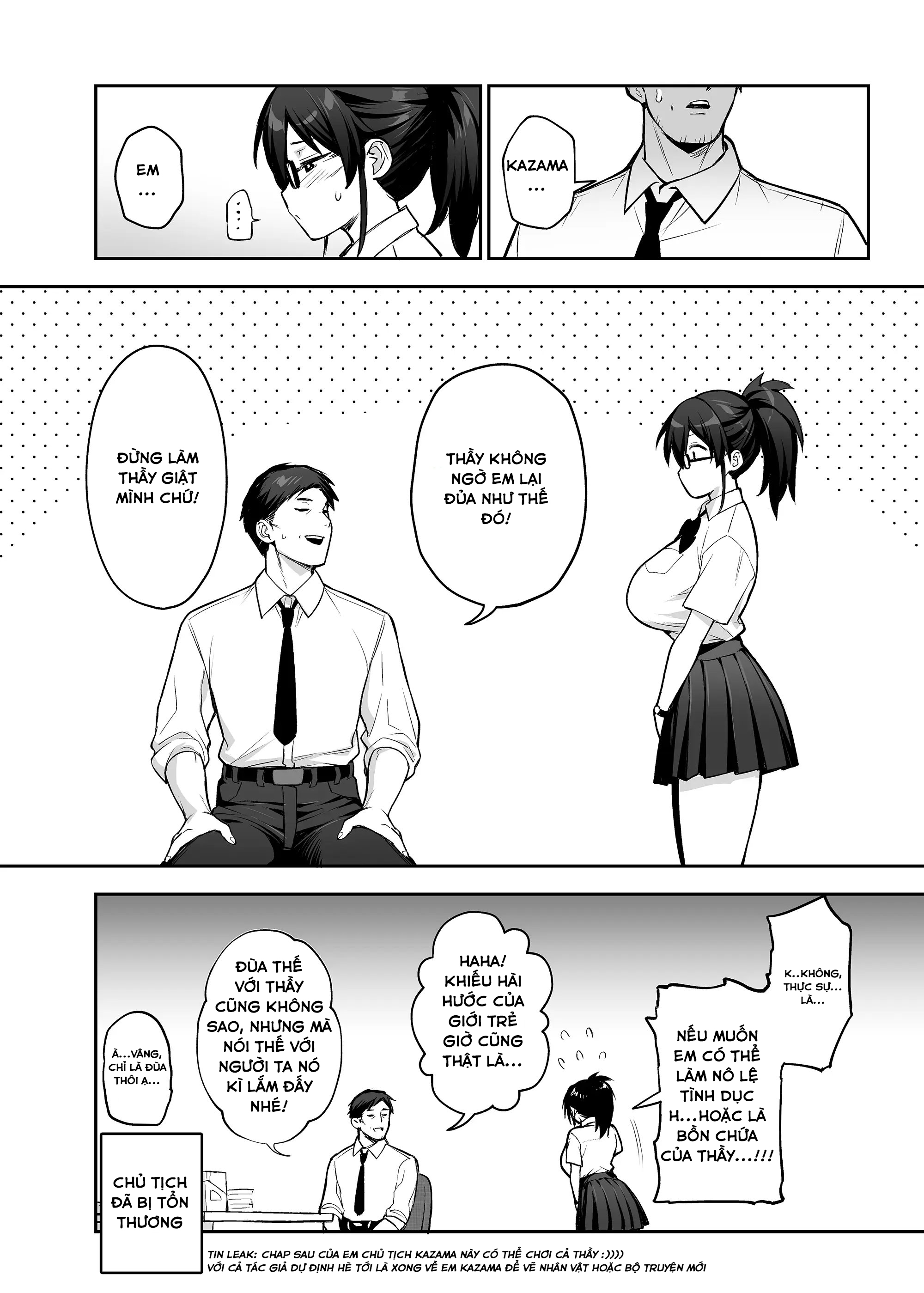 HentaiVN.net - Ảnh 39 - Atarashii Fuuki Iinchou wa Kyonyuu Sugiru Ken - Phần 2 - Full 3 chap + Spoil phần 3 từ tác giả