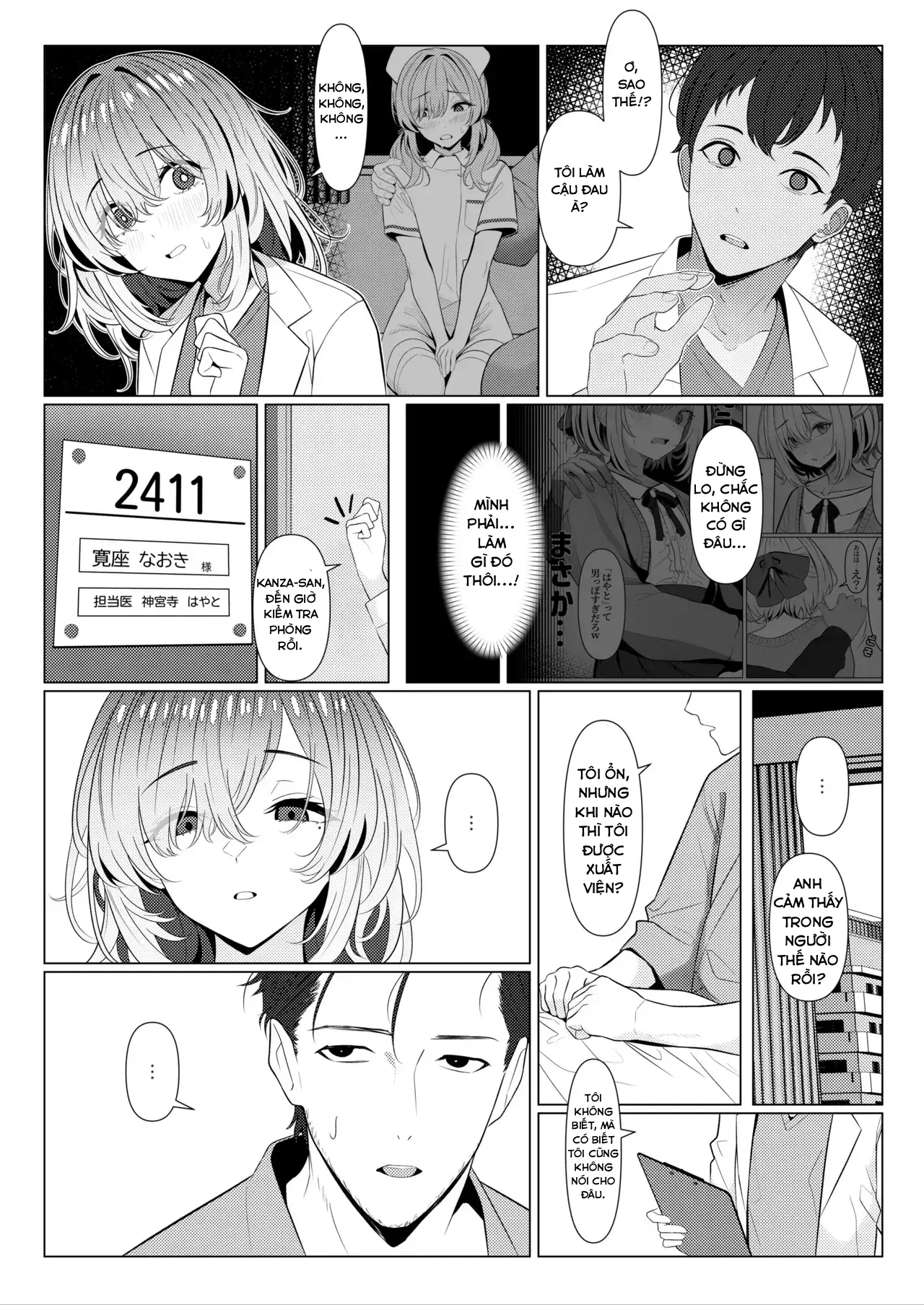 HentaiVN.net - Ảnh 5 - Hồ sơ bệnh án nữ hóa của Hayato-sensei-Phần bệnh viện - Chap 4