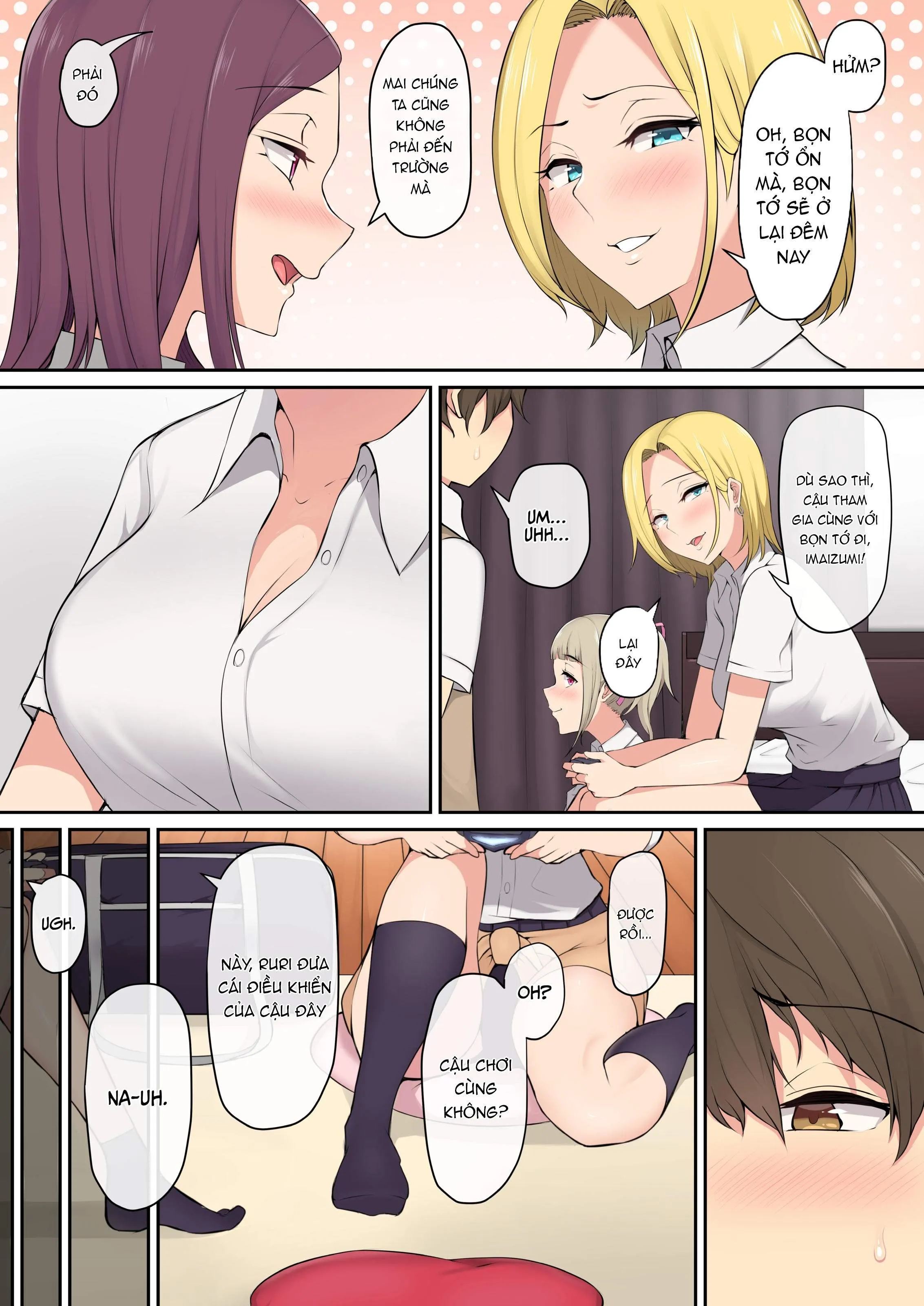 HentaiVN.net - Ảnh 4 - Imaizumi đưa cả bầy Gyaru về nhà mình - Chap 1
