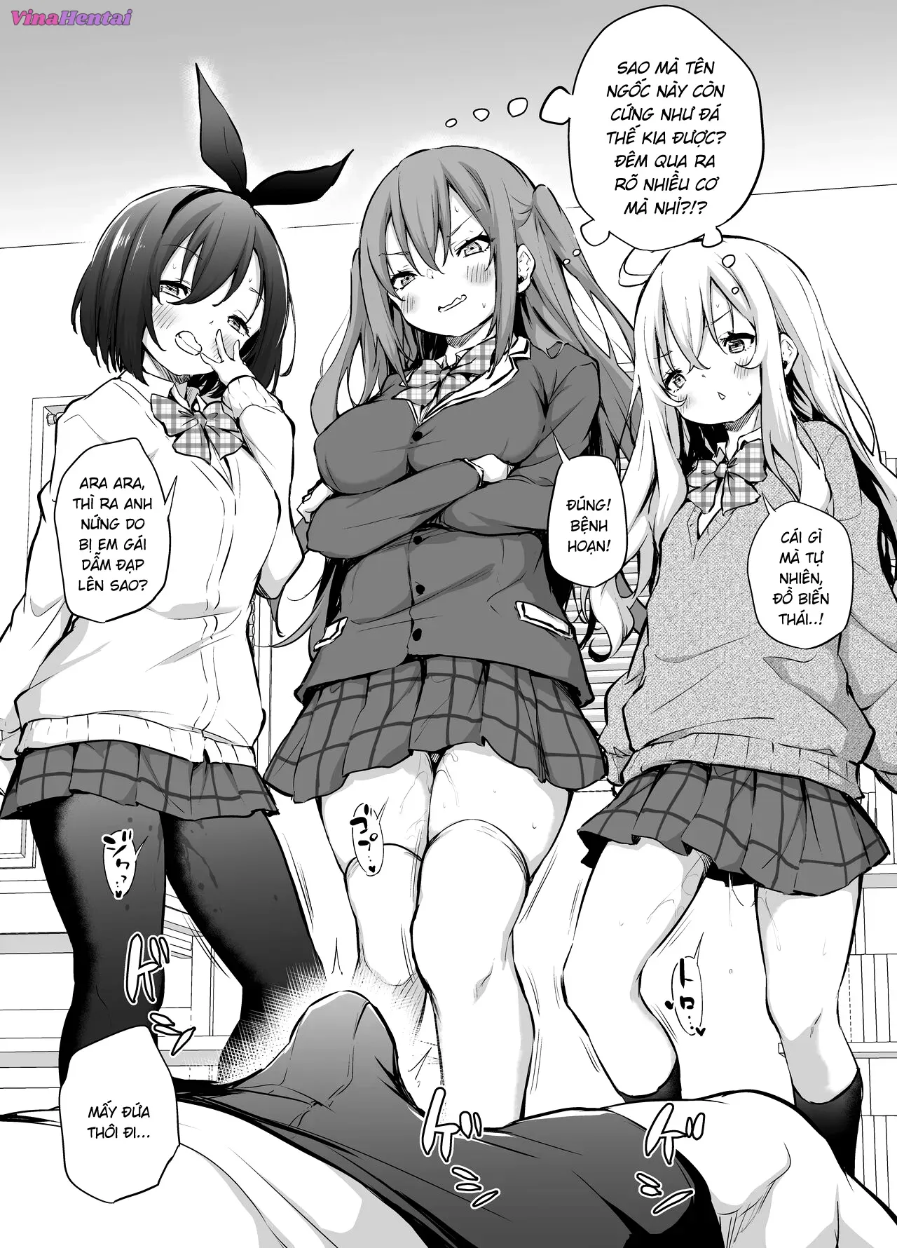 HentaiVN.net - Ảnh 4 - Namaiki Sanshimai ni Okosareru Asa - Oneshot cực dài, tôi thề