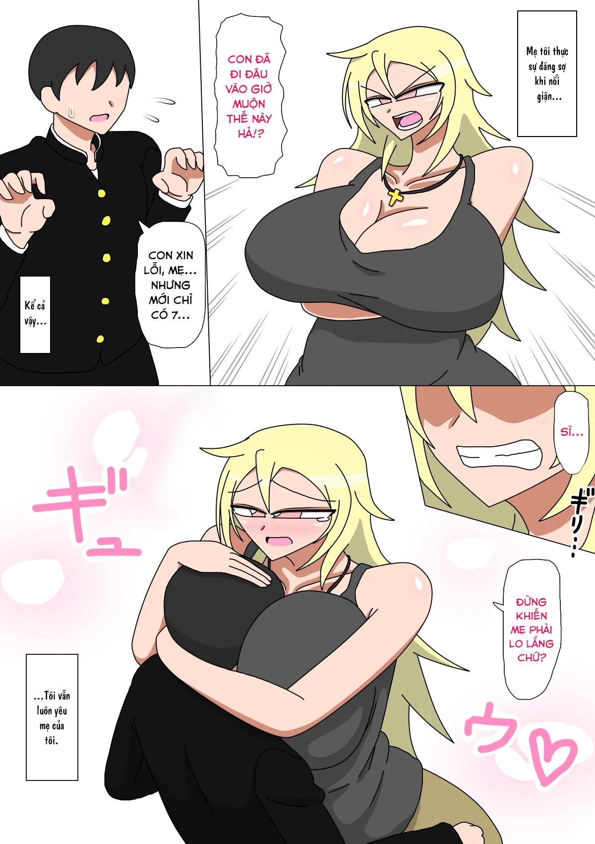 HentaiVN.net - Ảnh 3 - Sống cùng với bà mẹ của tôi! [Living With My Ex-Deliquent Mother; Motoyan Kaa-San To Futarikiri No Seikatsu] - Oneshot