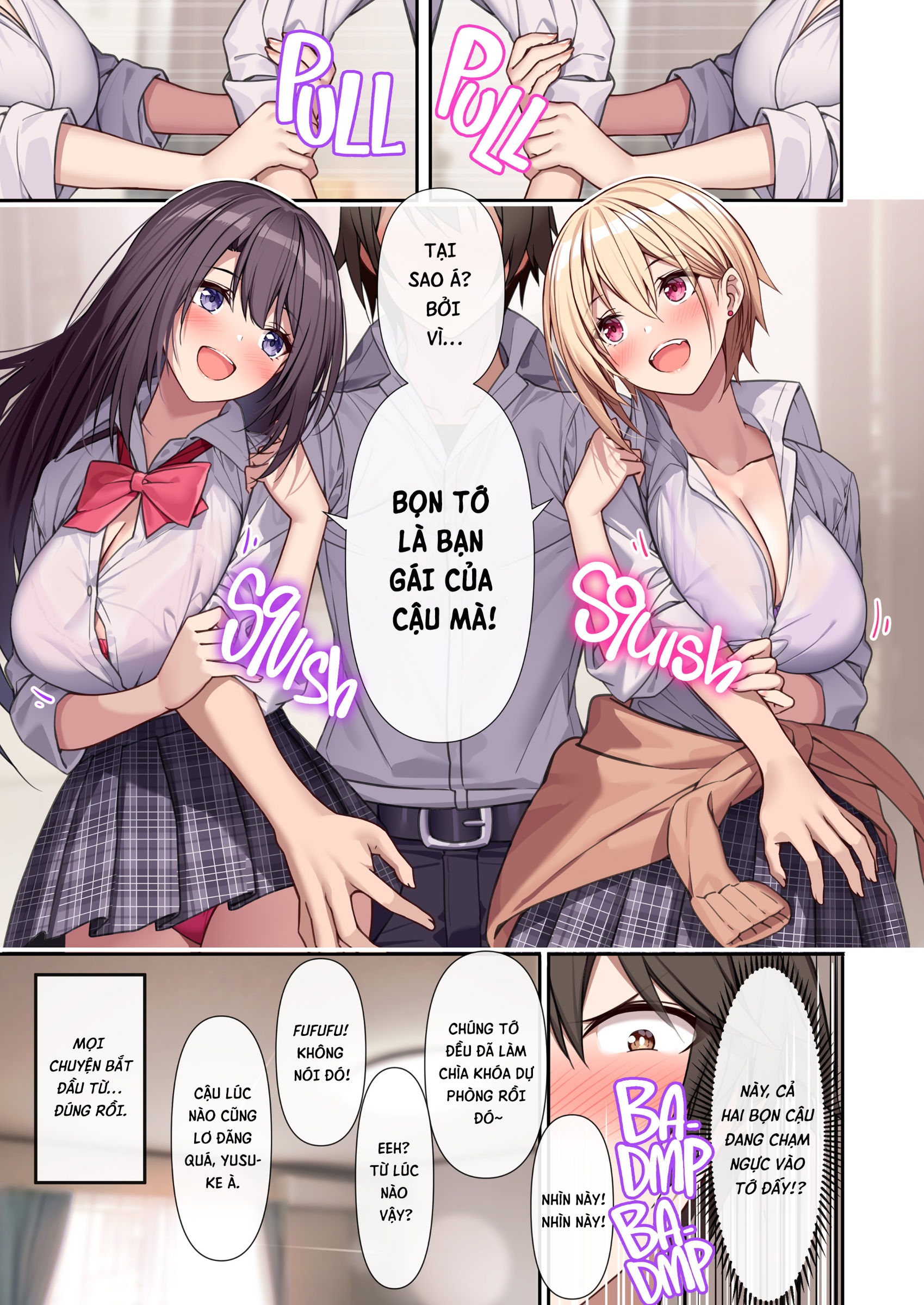 HentaiVN.net - Ảnh 5 - Bạn gái luân phiên - Mối tình tay ba - Oneshot