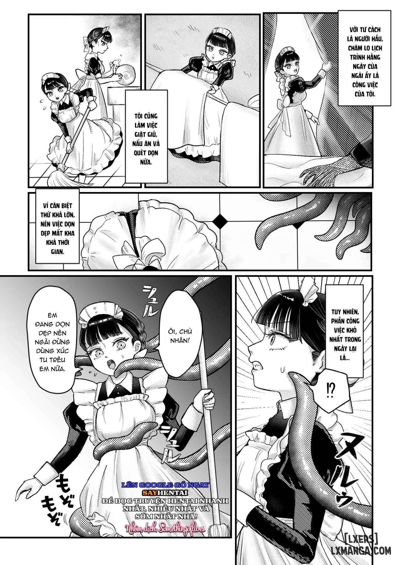 HentaiVN.net - Ảnh 4 - Hầu gái Shokushu - Chap 1
