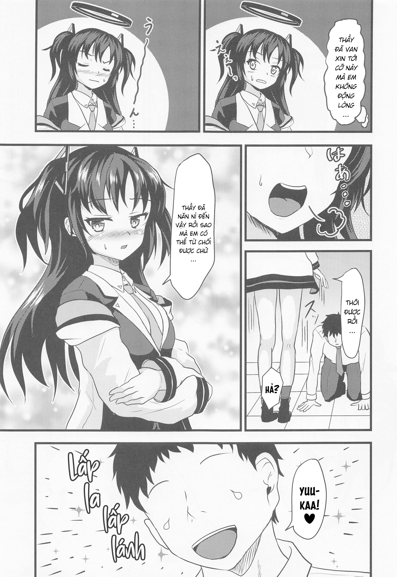 HentaiVN.net - Ảnh 4 - Yuuka à! Cho thầy "đi cửa sau" em nhé! - 孤独终究会被圆满补偿